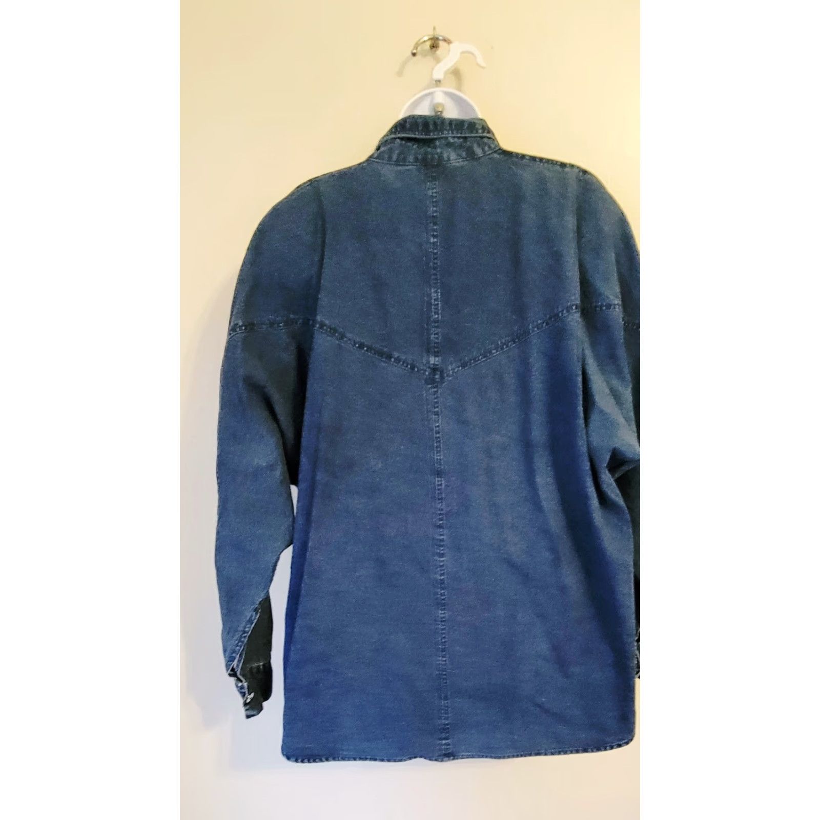 Greats VINTAGE Great Cavalier Denim Shirt XL Embellished 1990s Western Blue Womens Size XL / US 12-14 / IT 48-50 - 2 Thumbnail