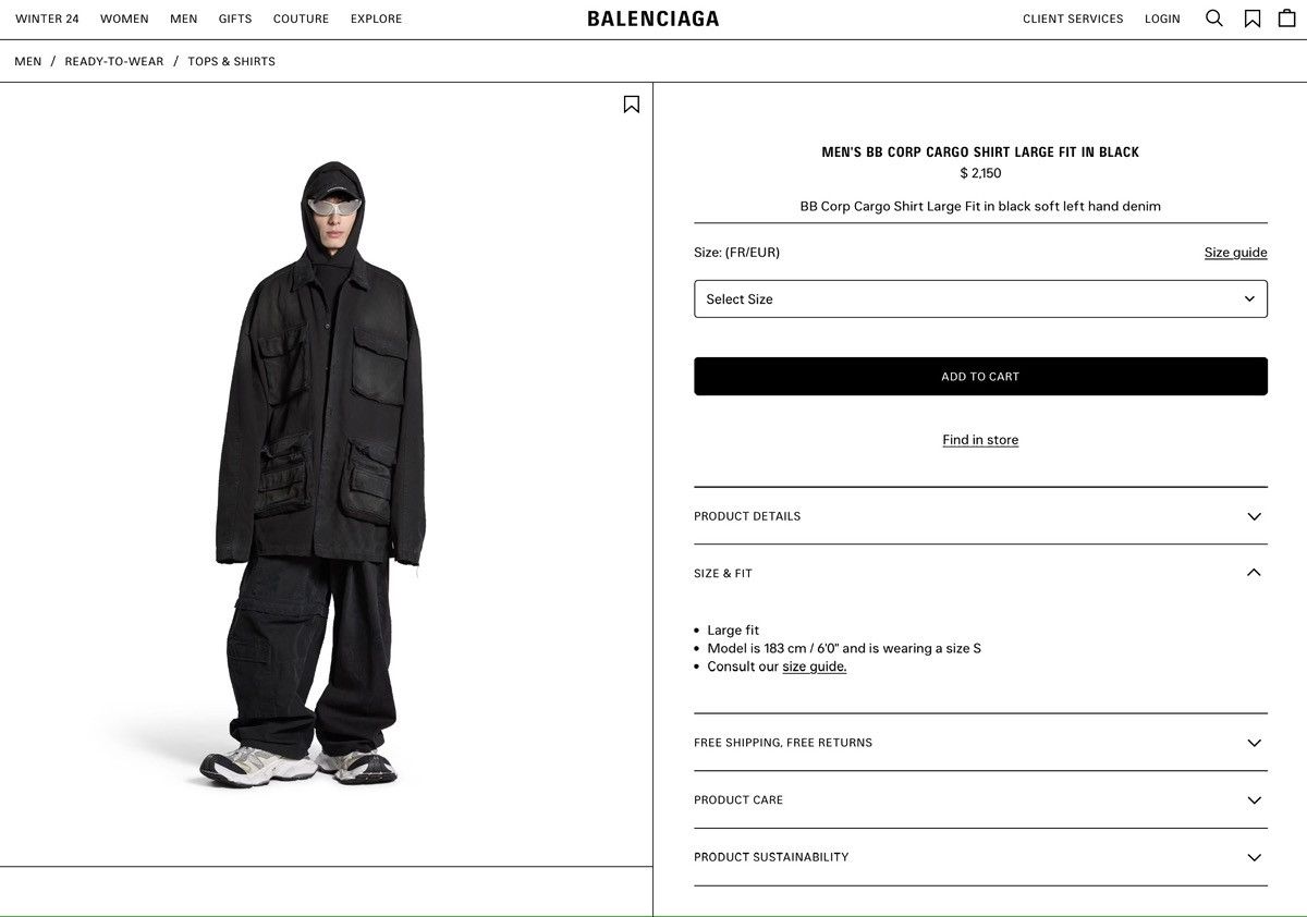 Balenciaga BB corp cargo jacket large fit Size US S / EU 44-46 / 1 - 8 Thumbnail