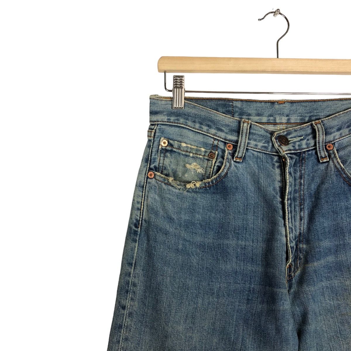 Levi's 🔥Rare Distressed Denim Jeans Levi’s Made in USA Size US 30 / EU 46 - 6 Thumbnail
