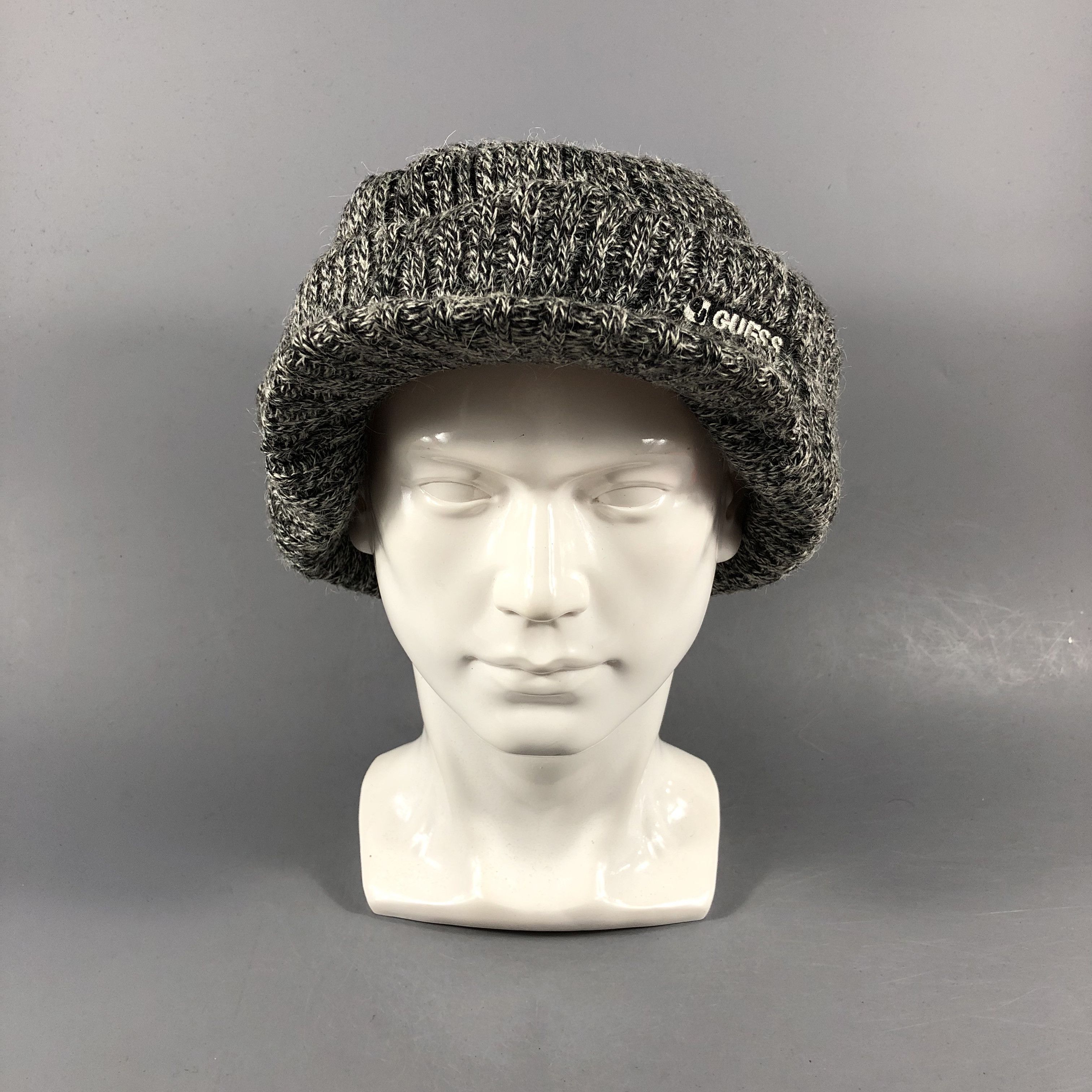 Guess Guess Marled Knit Brimmed Beanie Hat Made In Japan B960 Size ONE SIZE - 2 Thumbnail