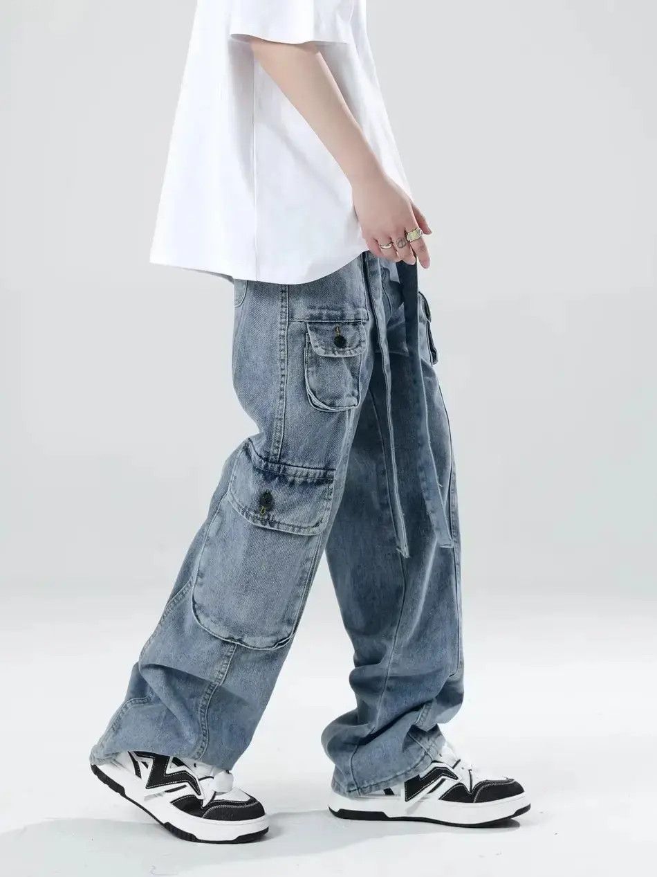 Japanese Brand Retro loose pocket high street jeans Size US 30 / EU 46 - 2 Thumbnail