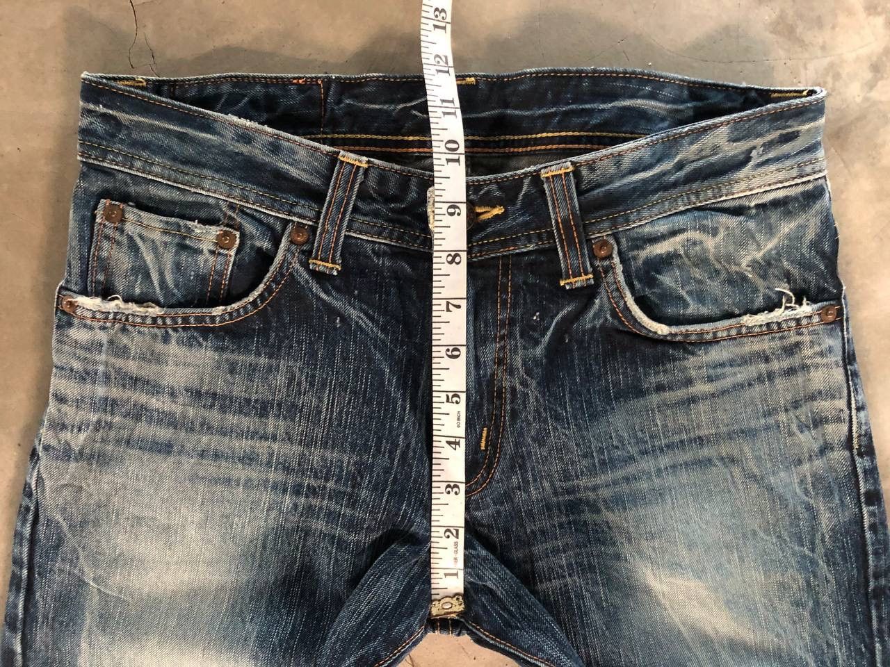 Edwin Vintage Edwin Flare Made In Japan Crazy Art Size 31" - 5 Thumbnail