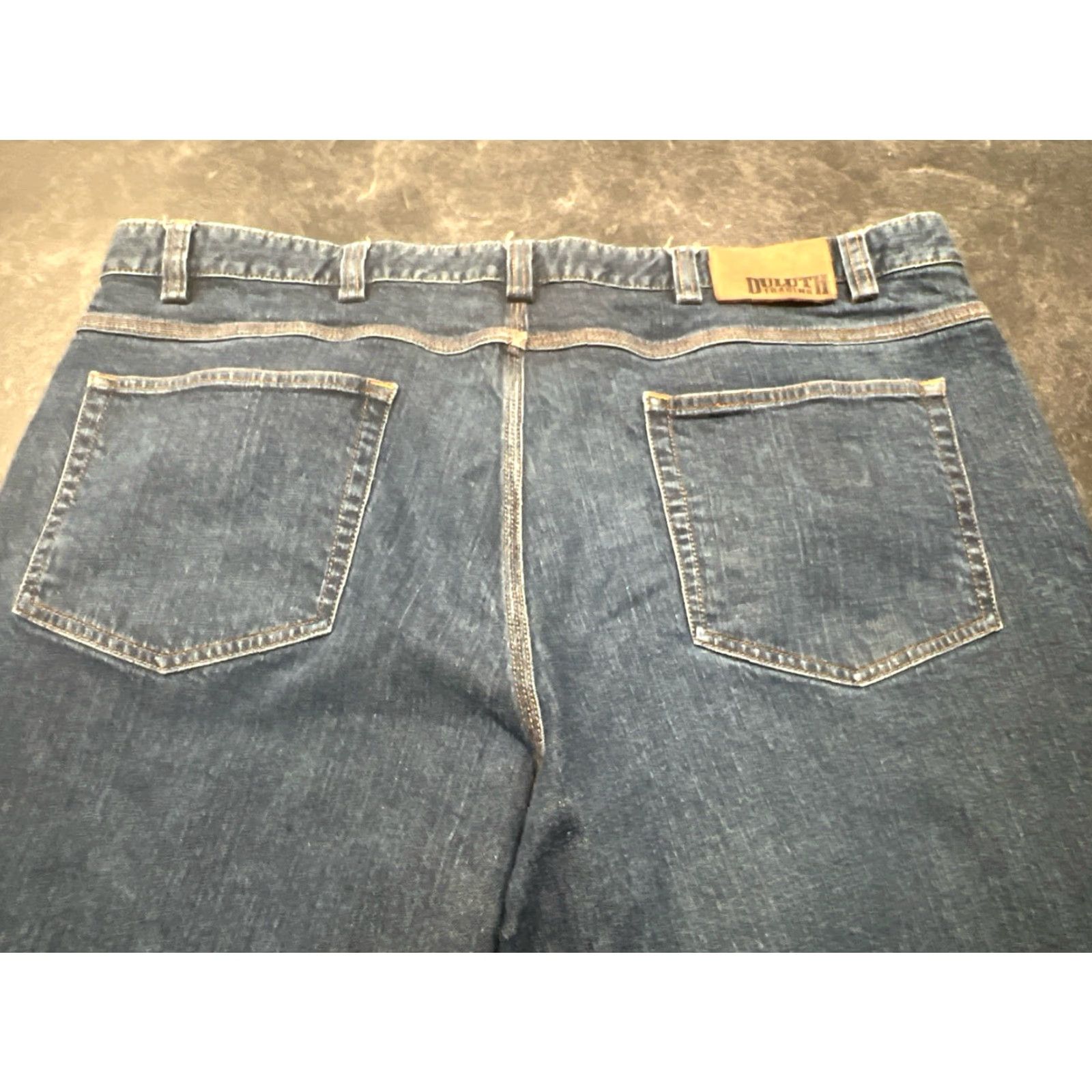 Vintage Duluth Trading Men’s Relaxed Fit Jeans 44x26 Denim Blue Stretch Zipper & Button Closure Size US 44 / EU 60 - 8 Thumbnail