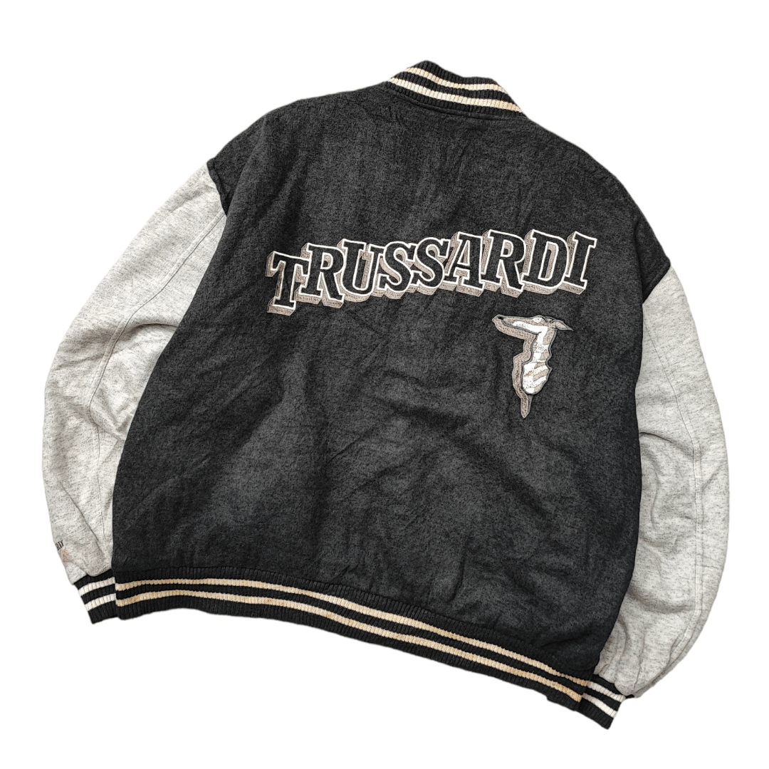 Trussardi Vintage Trussardi Big Logo Varsity Jacket Size US L / EU 52-54 / 3 - 2 Thumbnail