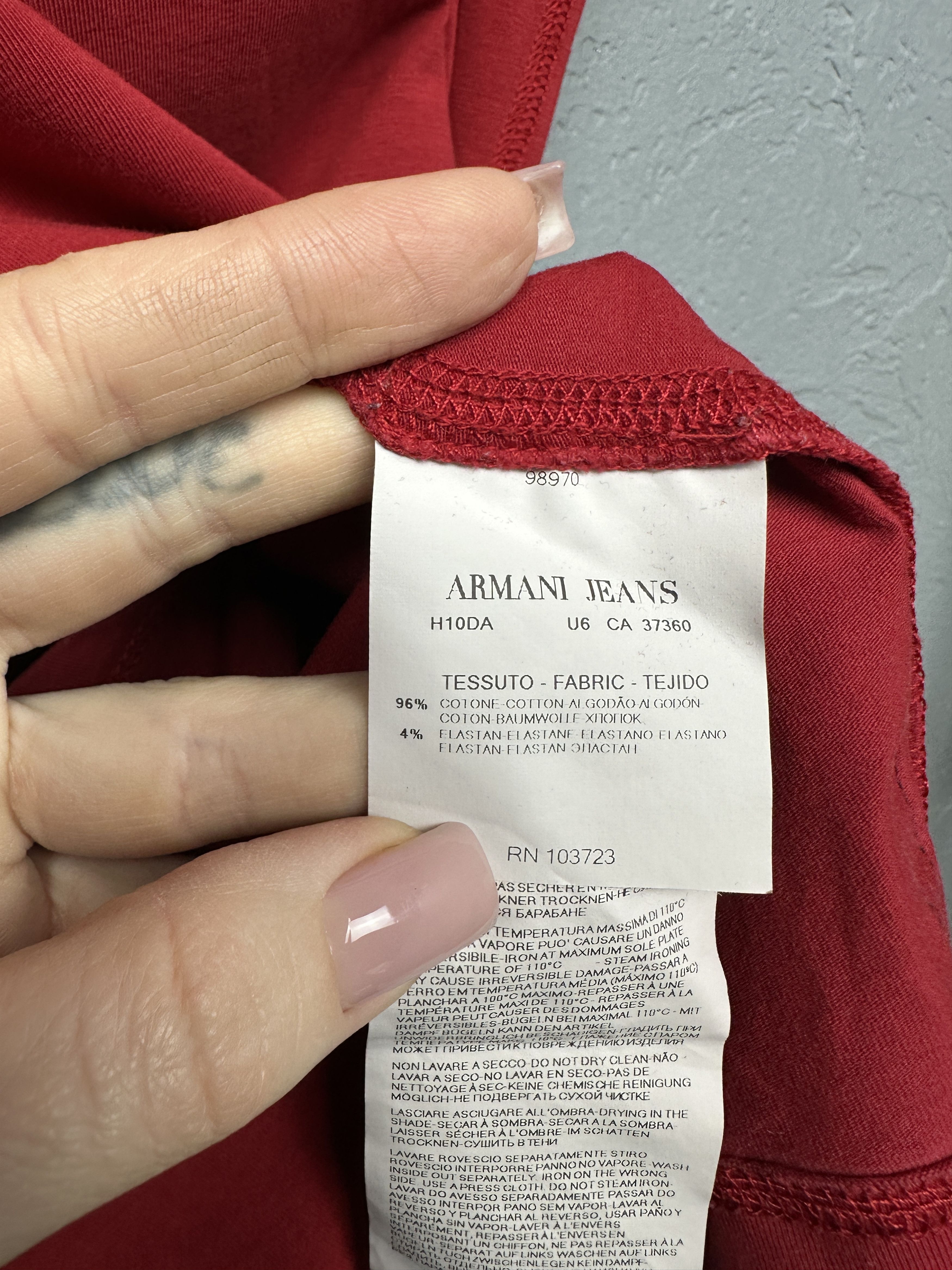 Armani Armani Jeans Mens Big Logo T-Shirt Size US XL / EU 56 / 4 - 4 Thumbnail