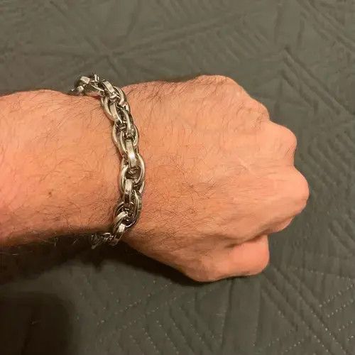 Japanese Brand Vintage Twisted Rope Chain Stainless Steel Bracelets Size ONE SIZE - 3 Thumbnail