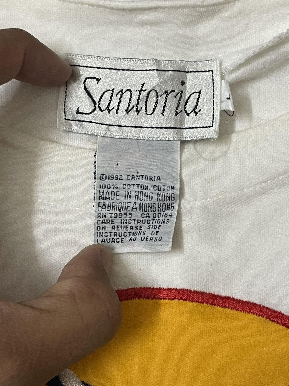 Designer × Vintage VINTAGE 90s SANTORIA COUNTRY SL T-SHIRT Size L / US 10 / IT 46 - 5 Thumbnail