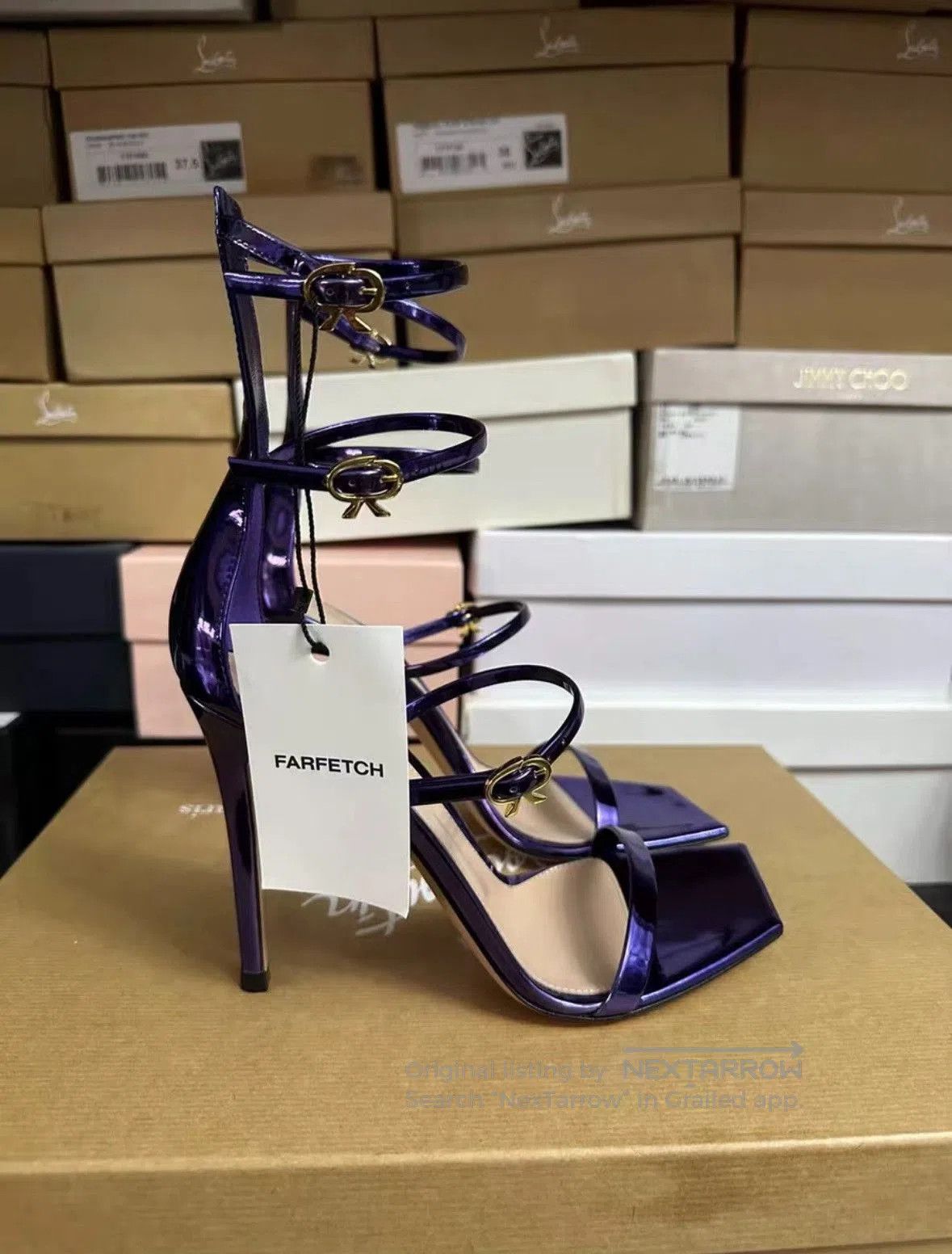 Gianvito Rossi Gianvito Rossi Purple High-Heel Sandals. Size US 7 / IT 37 - 2 Thumbnail