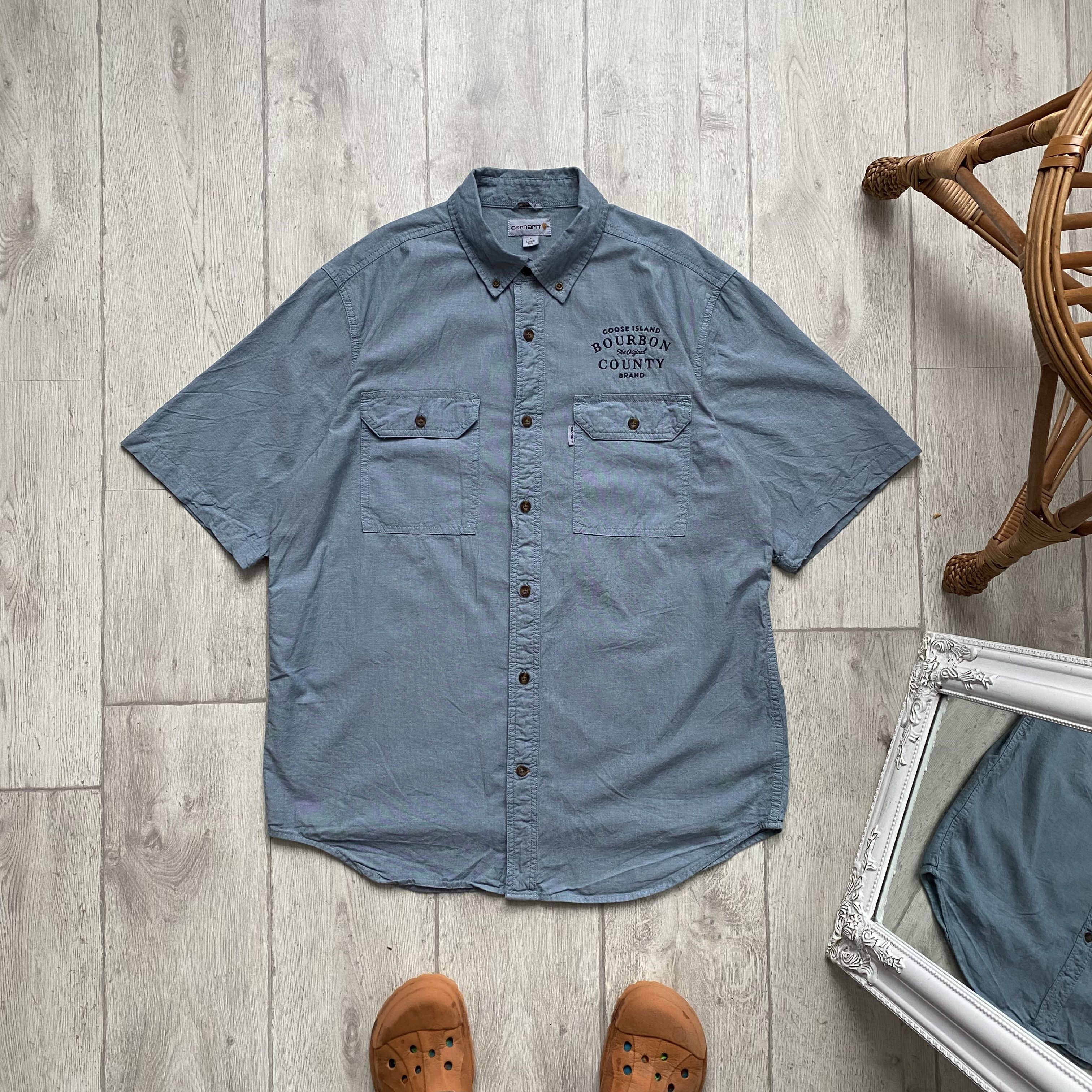 Carhartt 🥃 00s Carhartt Shirt Burbon Drink Promo Short sleeve Size US L / EU 52-54 / 3 - 6 Thumbnail