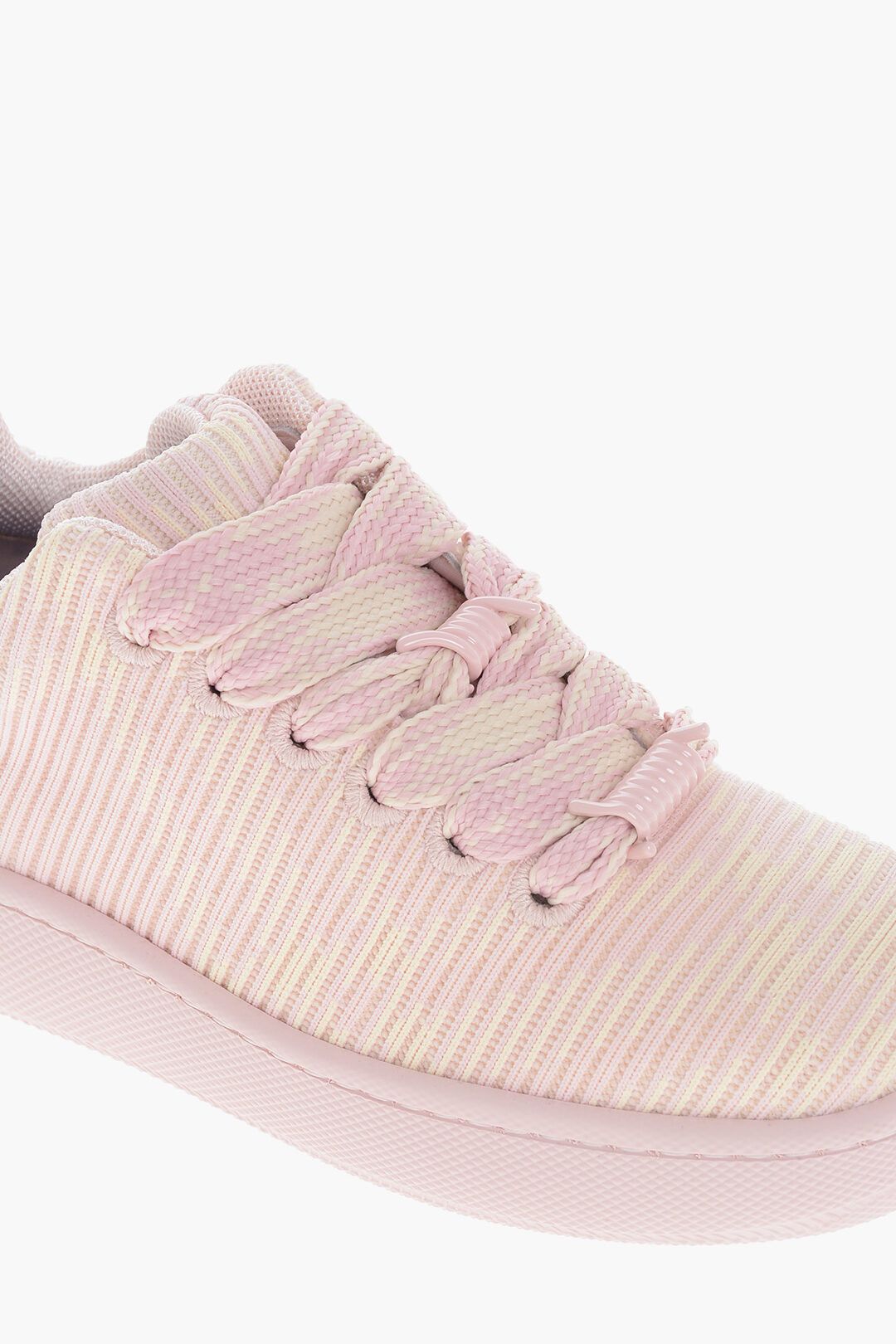 Burberry og1mm1225 Rib Designed Low-Top Sneakers in Pink Size US 6 / IT 36 - 4 Thumbnail