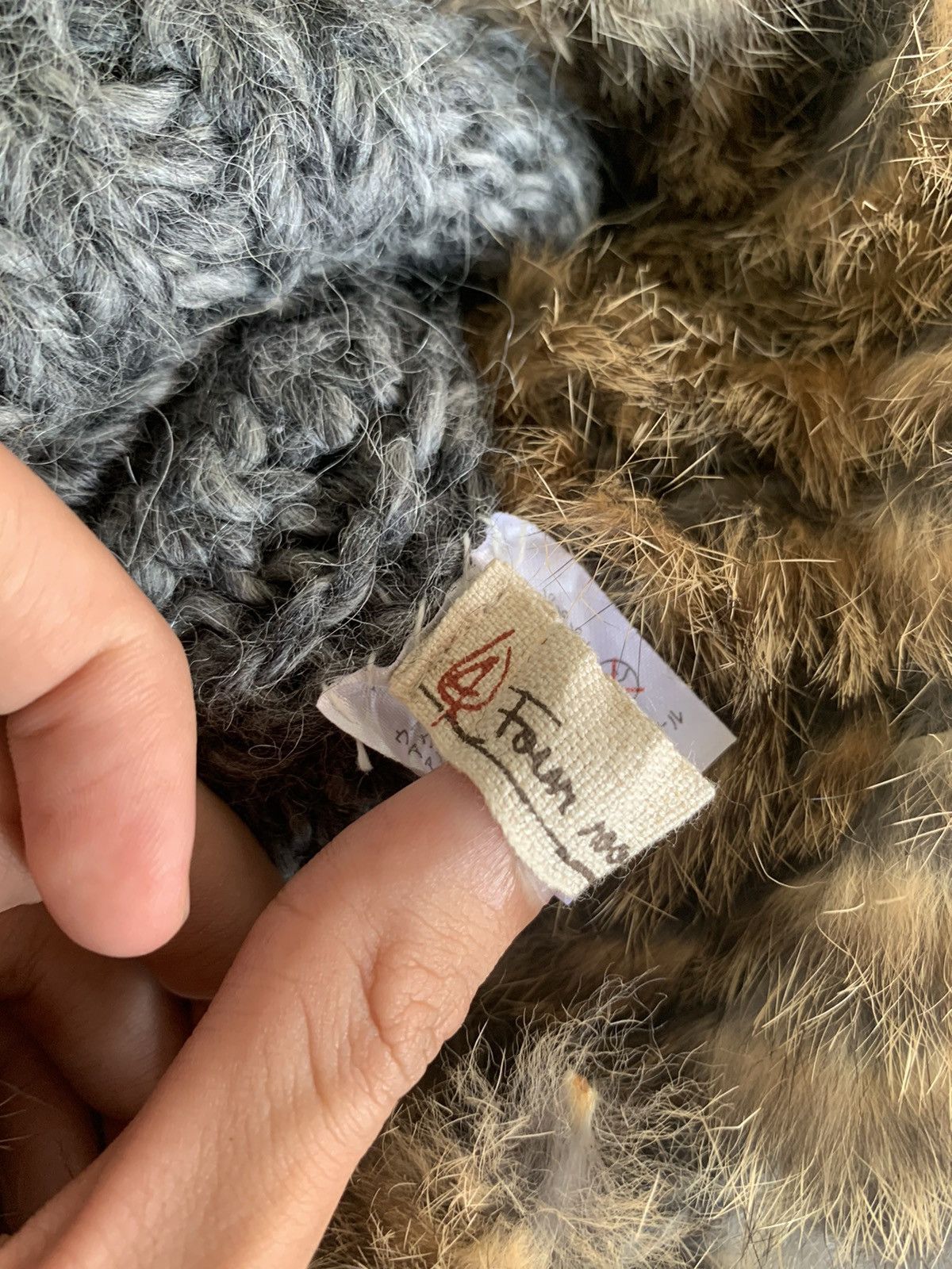 14th Addiction × Japanese Brand × Le Grande Bleu (L.G.B.) Punk Style Knitted Fur Beanie Hat Size ONE SIZE - 10 Thumbnail