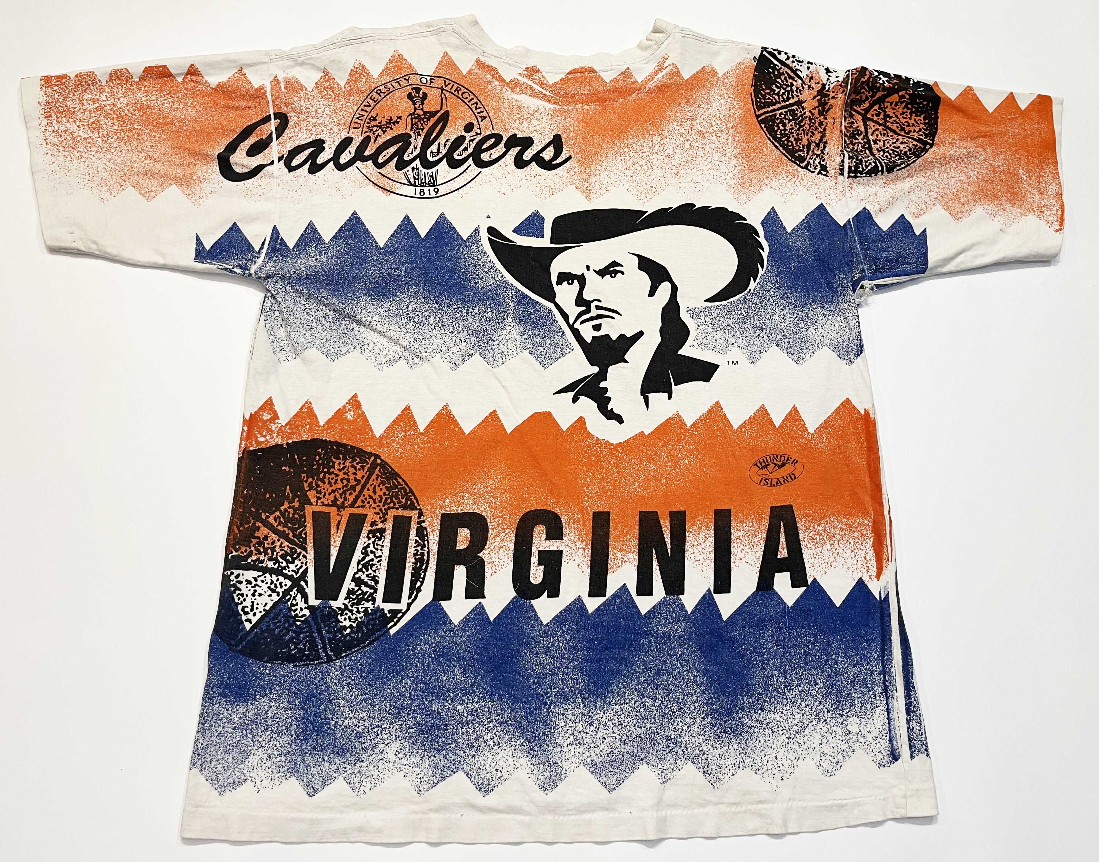 Vintage Vintage Virginia Cavaliers AOP Thunder Island T-Shirt Size US L / EU 52-54 / 3 - 6 Thumbnail