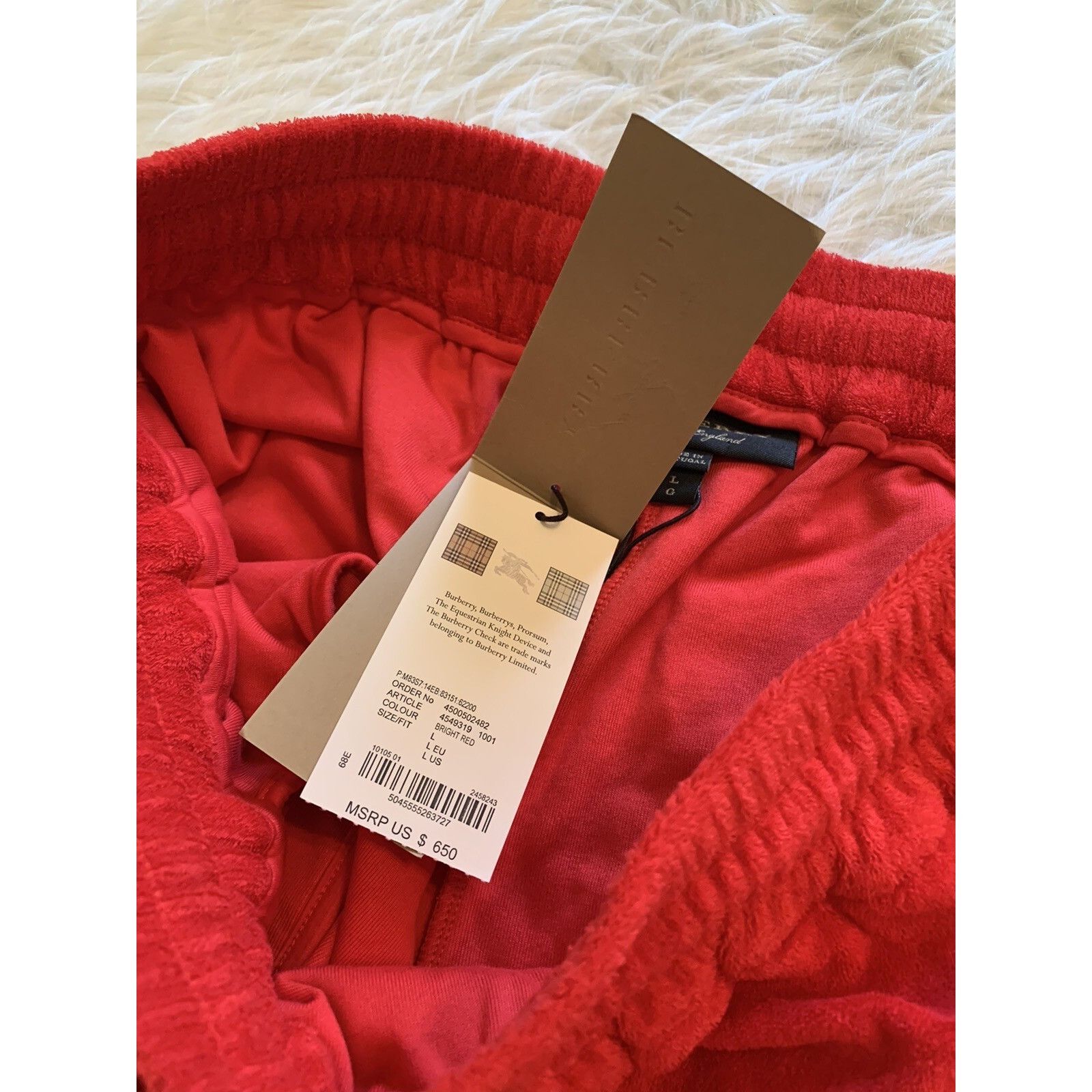 Burberry Burberry New Rainbow Logo Sweatpants Embroidered Bright Red Size US 34 / EU 50 - 5 Thumbnail
