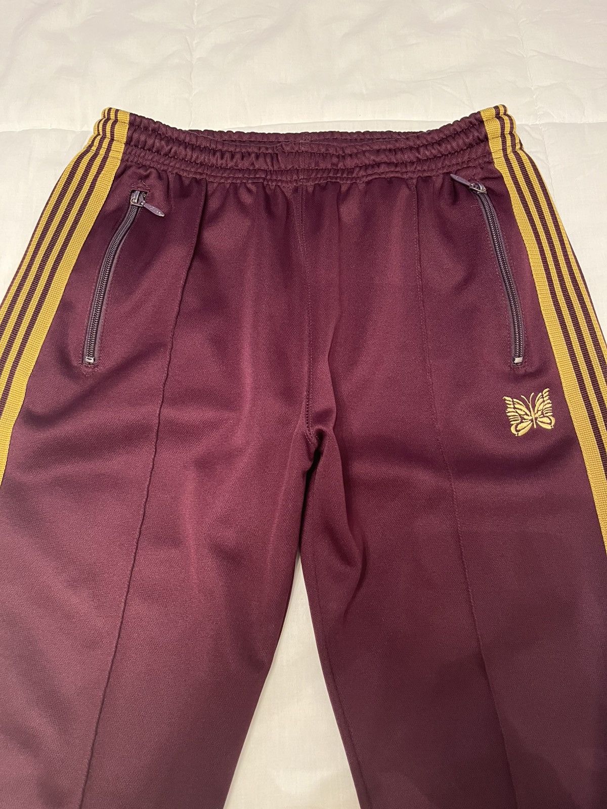 Needles × Nepenthes Needles Bordeaux Narrow Track Pants M Size US 30 / EU 46 - 2 Thumbnail