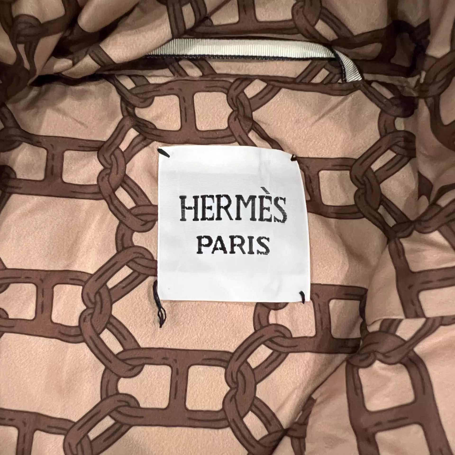 Hermes Hermes Beige Hooded Puffer Jacket Interior Print 38 99 New Size S / US 4 / IT 40 - 5 Thumbnail