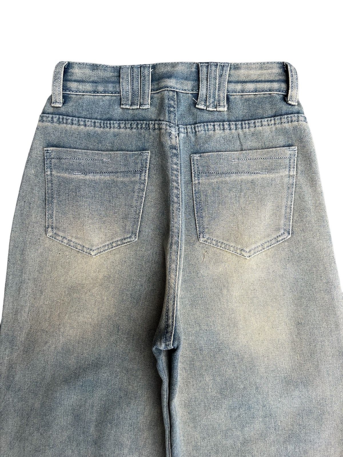 Other Vintage Y2K Japanese Brand Wide Leg Grey Mud Washed Jeans Size 25" / US 0 / IT 36 - 4 Thumbnail