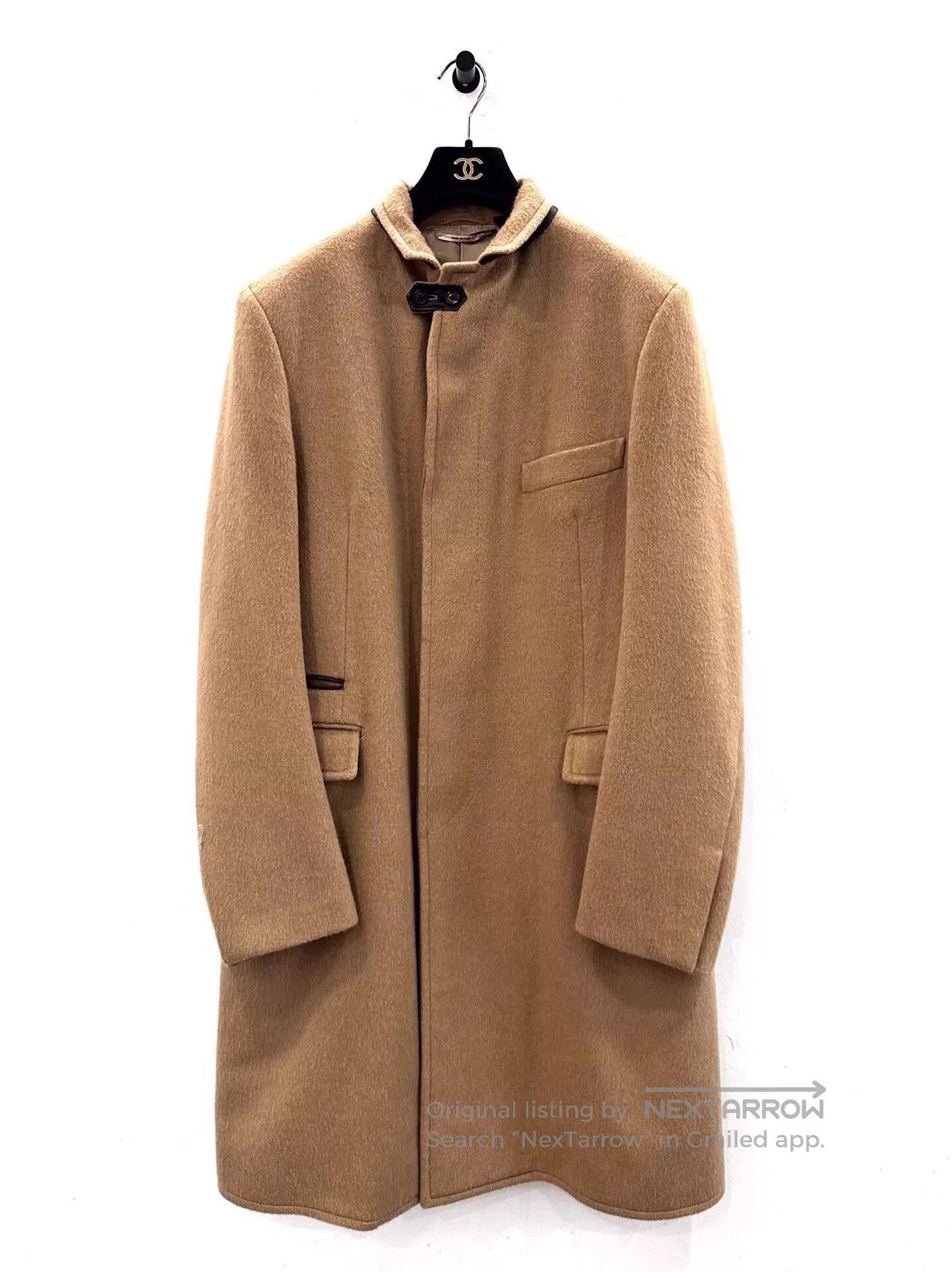 Hermes Beige Long Coat with Button Closure - Size L. Size US L / EU 52-54 / 3 - 1 Thumbnail