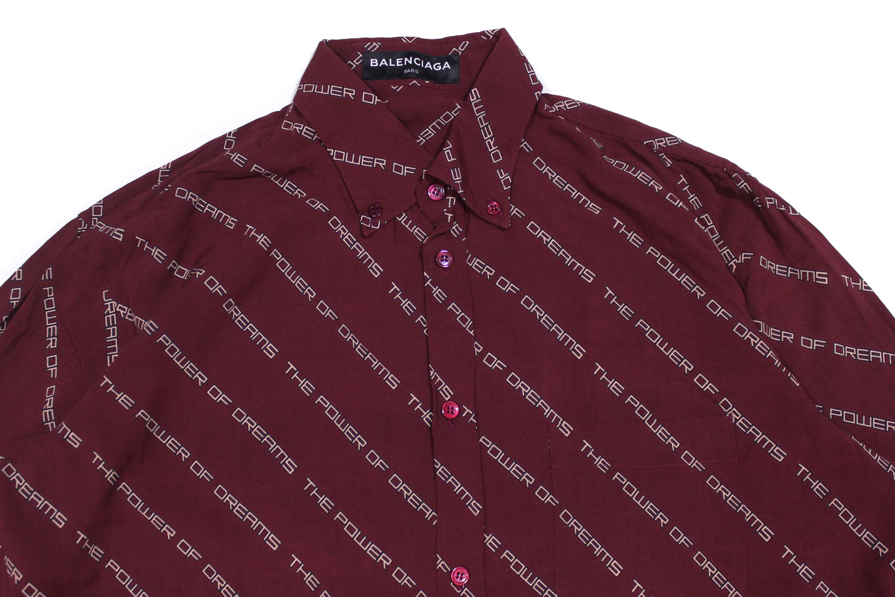Balenciaga 2017 "Power Of Dreams" Monogram Oversize Shirt With Tags Size US M / EU 48-50 / 2 - 3 Thumbnail