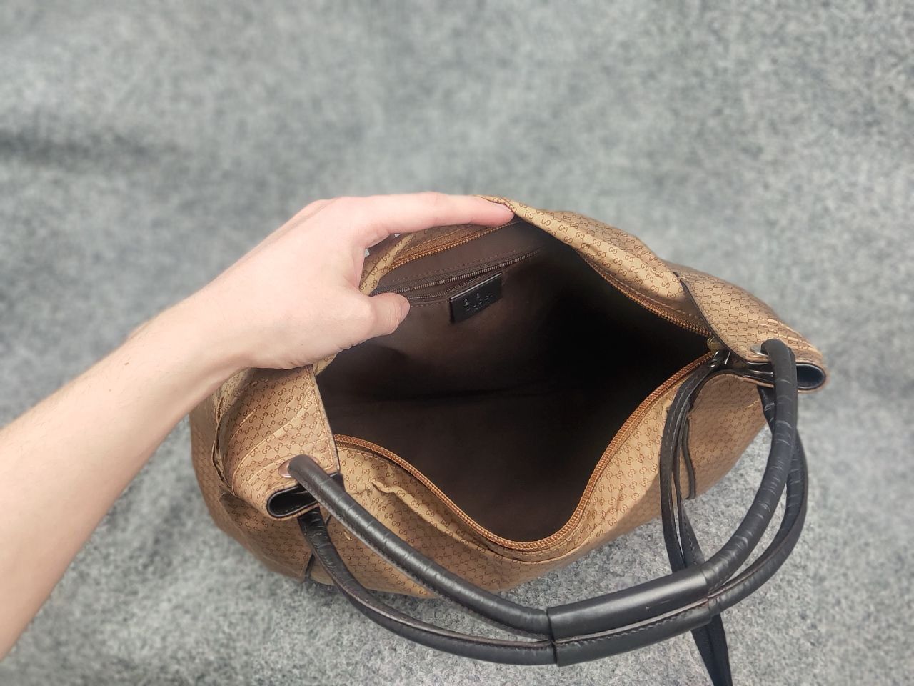 Gucci Gucci Vintage Monogram GG Zip Nylon hobo shoulder Bag defect Size ONE SIZE - 20 Thumbnail