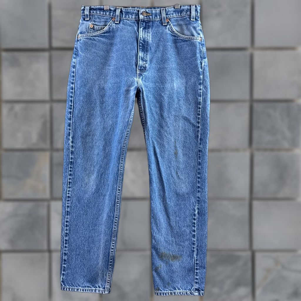 Levi's VINTAGE Levi's Jeans Mens 34x30 Blue 90s Orange Tab 505 Straight Pants Denim 5-Pocket Design Regular Fit Mens Jeans Size US 36 / EU 52 - 1 Thumbnail