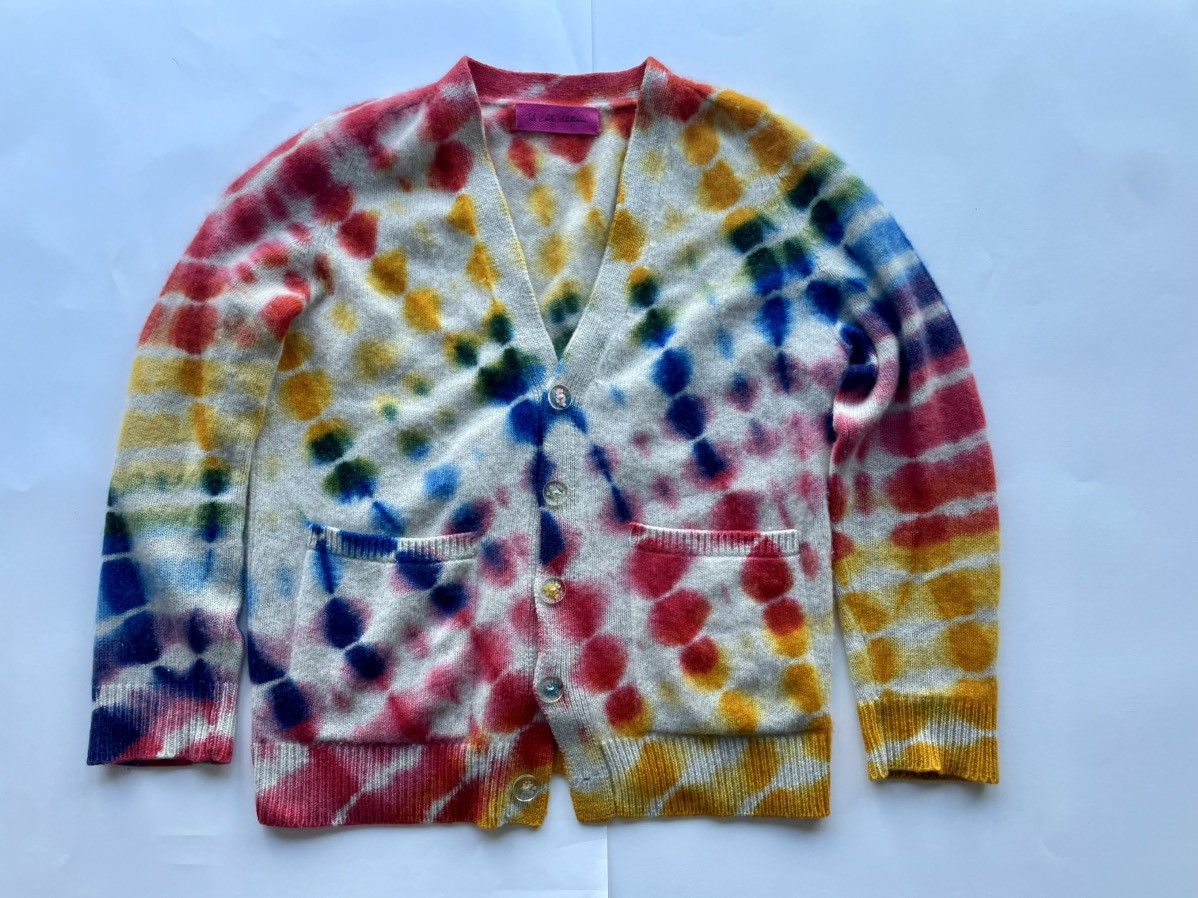 The Elder Statesman Tie-Dye Cashmere Cardigan Small, Men's