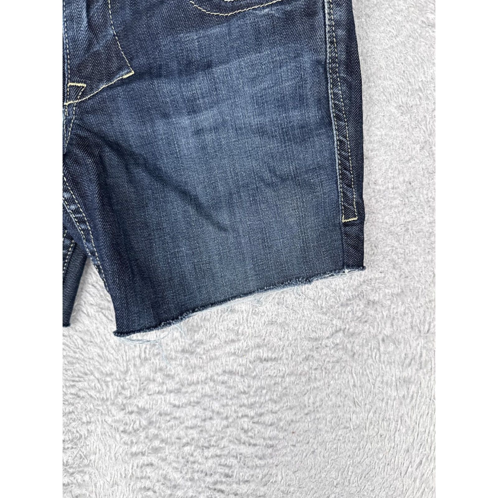 Denime William Rast Denim Shorts Womens 26 Blue Cut-Off Raw Hem Stretch Mid Rise Casual Size 26" / US 2 / IT 38 - 2 Thumbnail