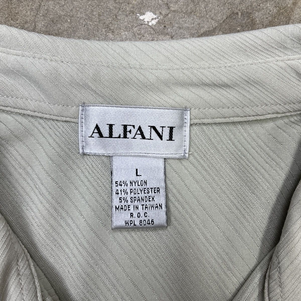 Alfani × Vintage Vintage Alfani Short Sleeve Button Shirt Textured Eggshell Size US L / EU 52-54 / 3 - 3 Thumbnail