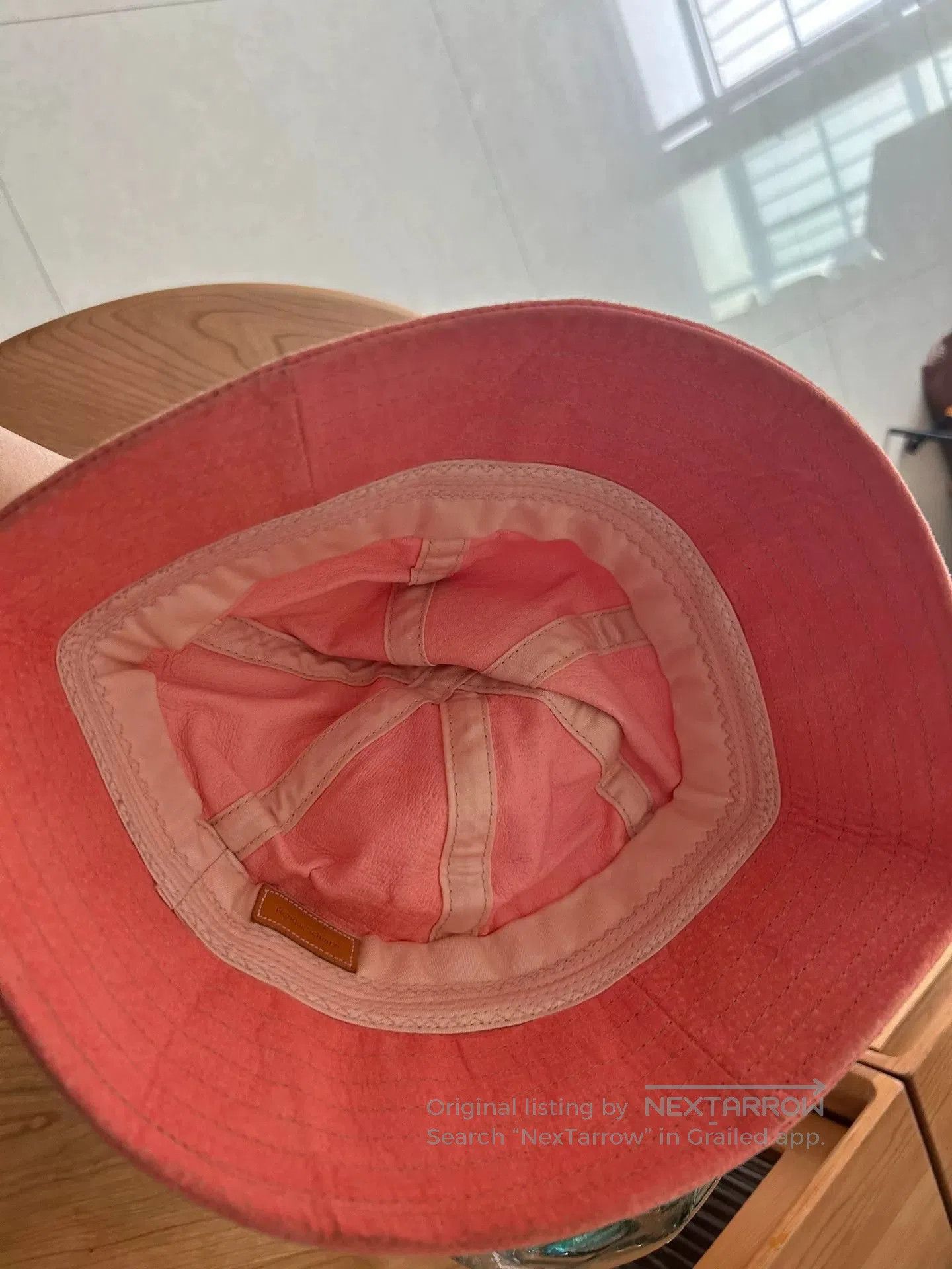 Hender Scheme pink suede bucket hat for all genders. Size ONE SIZE - 7 Thumbnail