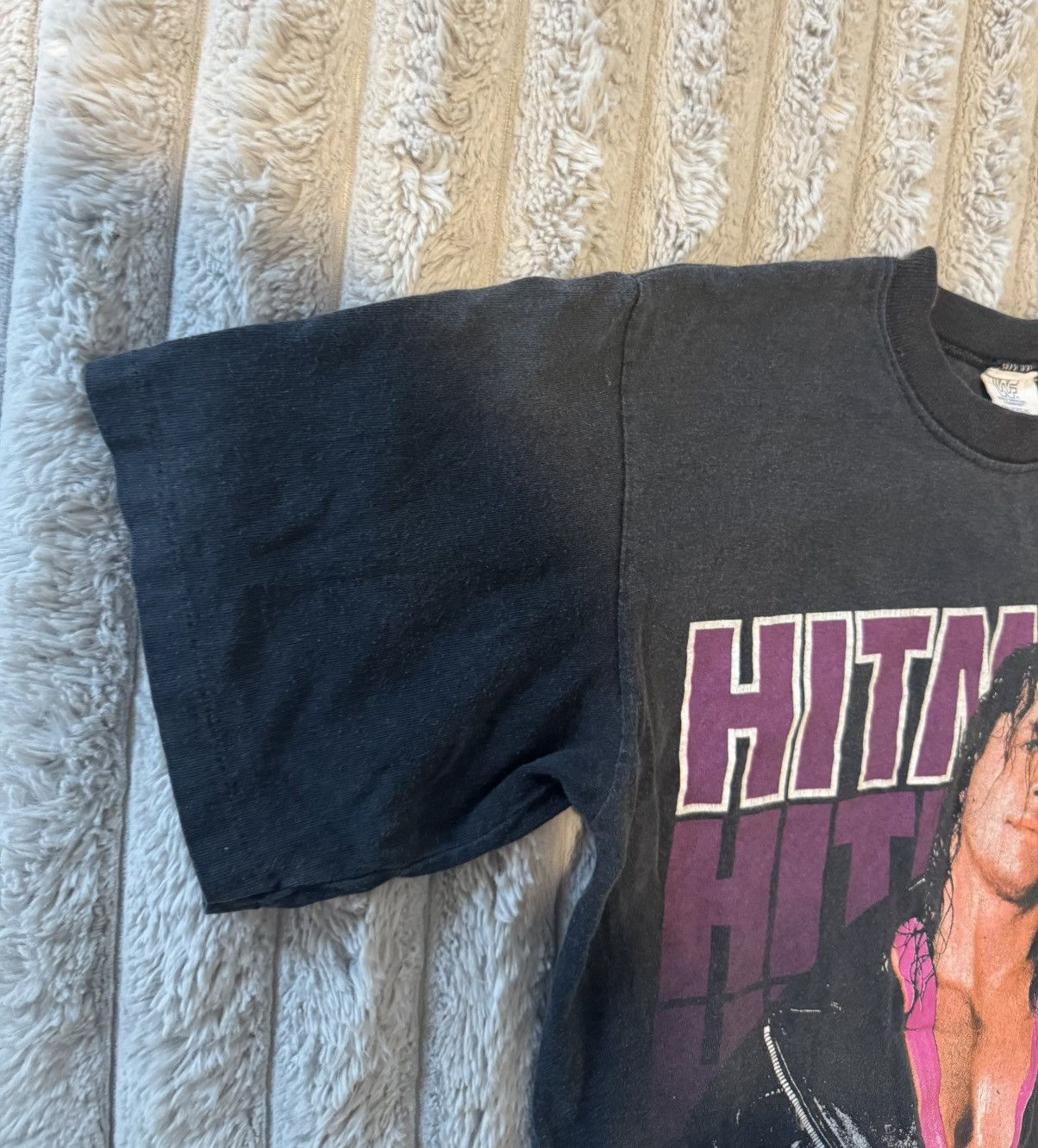 WWF RARE 90s bret hart the hitman 1993 wrestling thrash sunfaded Size US S / EU 44-46 / 1 - 6 Thumbnail