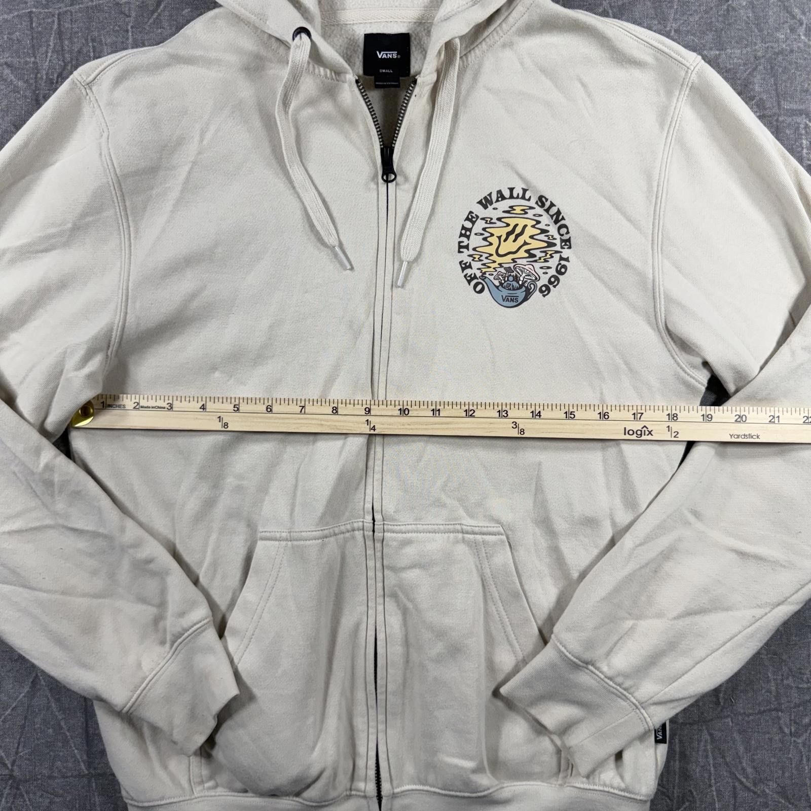 Vans Vans Hoodie Unisex S Cream Full zip jacket Size S / US 4 / IT 40 - 4 Thumbnail