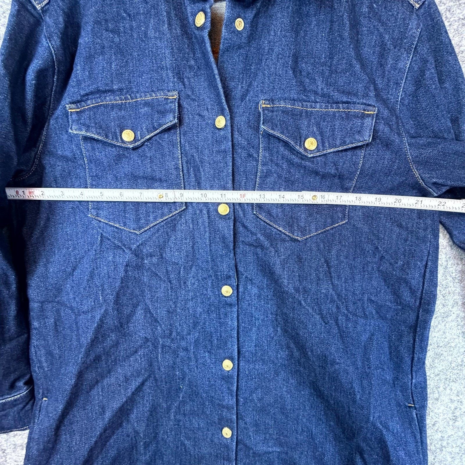 Tommy Hilfiger Tommy Hilfiger Shirtdress 8 Blue Denim Western Oversized Y2K Size M / US 6-8 / IT 42-44 - 6 Thumbnail