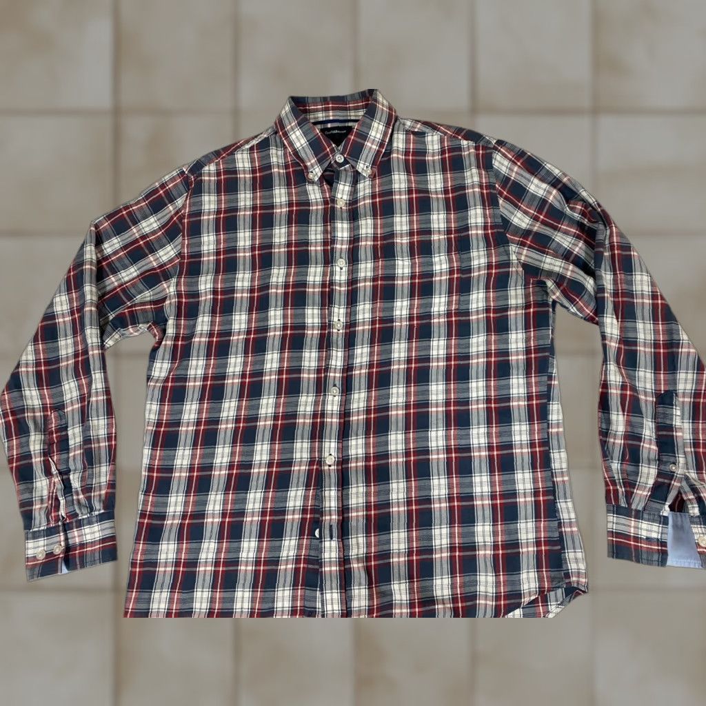 Croft & Barrow Croft & Barrow Shirt M Mens Plaid Button-Down Red Blue Button-Up Long Sleeve Regular Size US M / EU 48-50 / 2 - 1 Thumbnail
