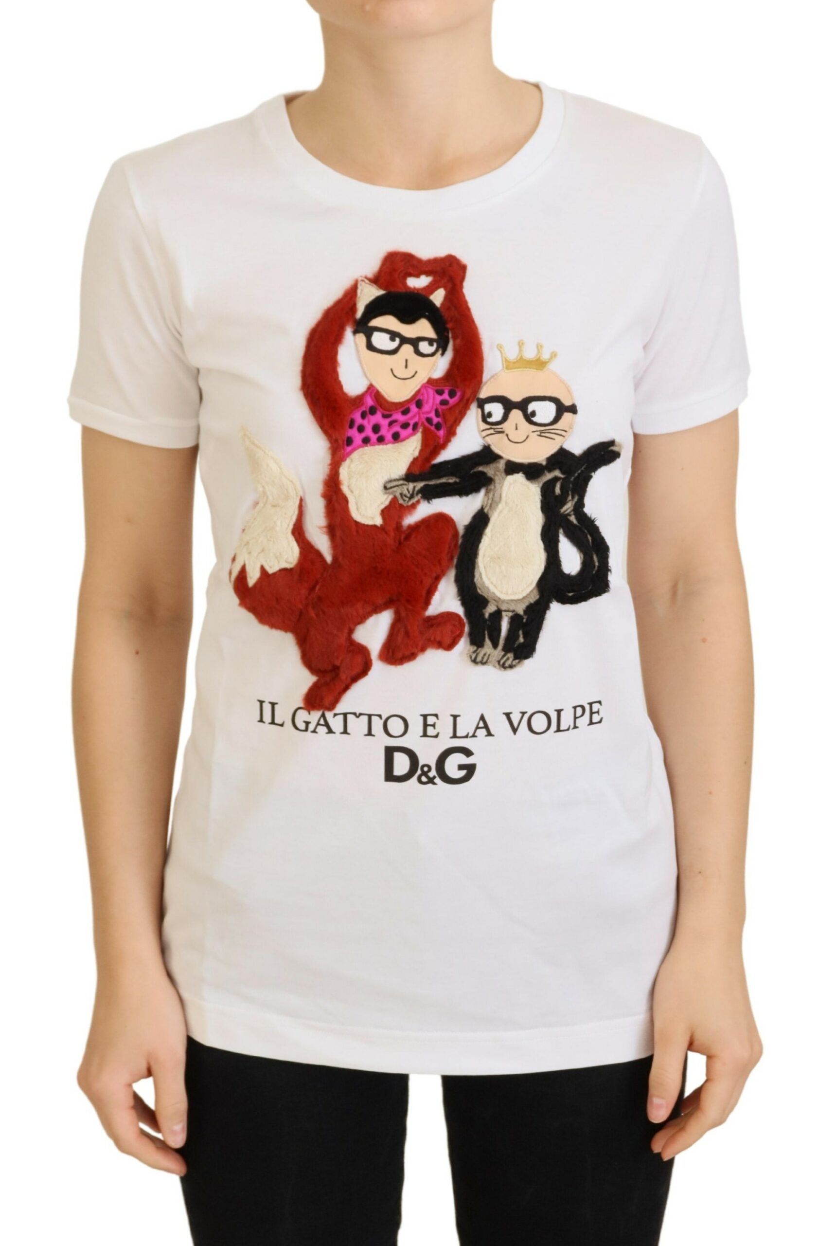 Dolce & Gabbana Iconic Prints Designer Cotton Women's Tee Size XS / US 0-2 / IT 36-38 - 1 Thumbnail