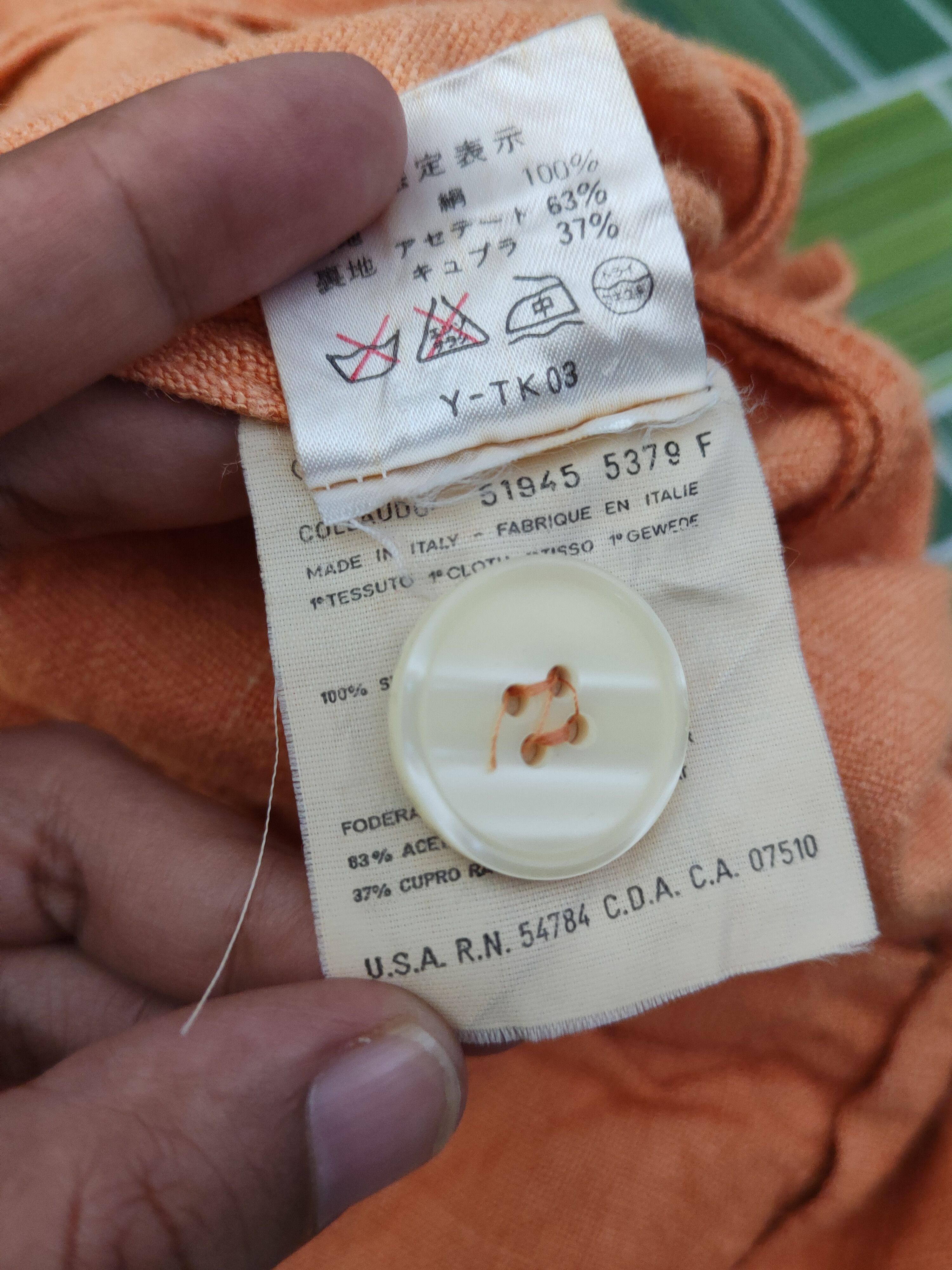 Christian Dior Monsieur DL Christian Dior Orange Short Sleeve Blazers #1394 Size XL / US 12-14 / IT 48-50 - 10 Thumbnail
