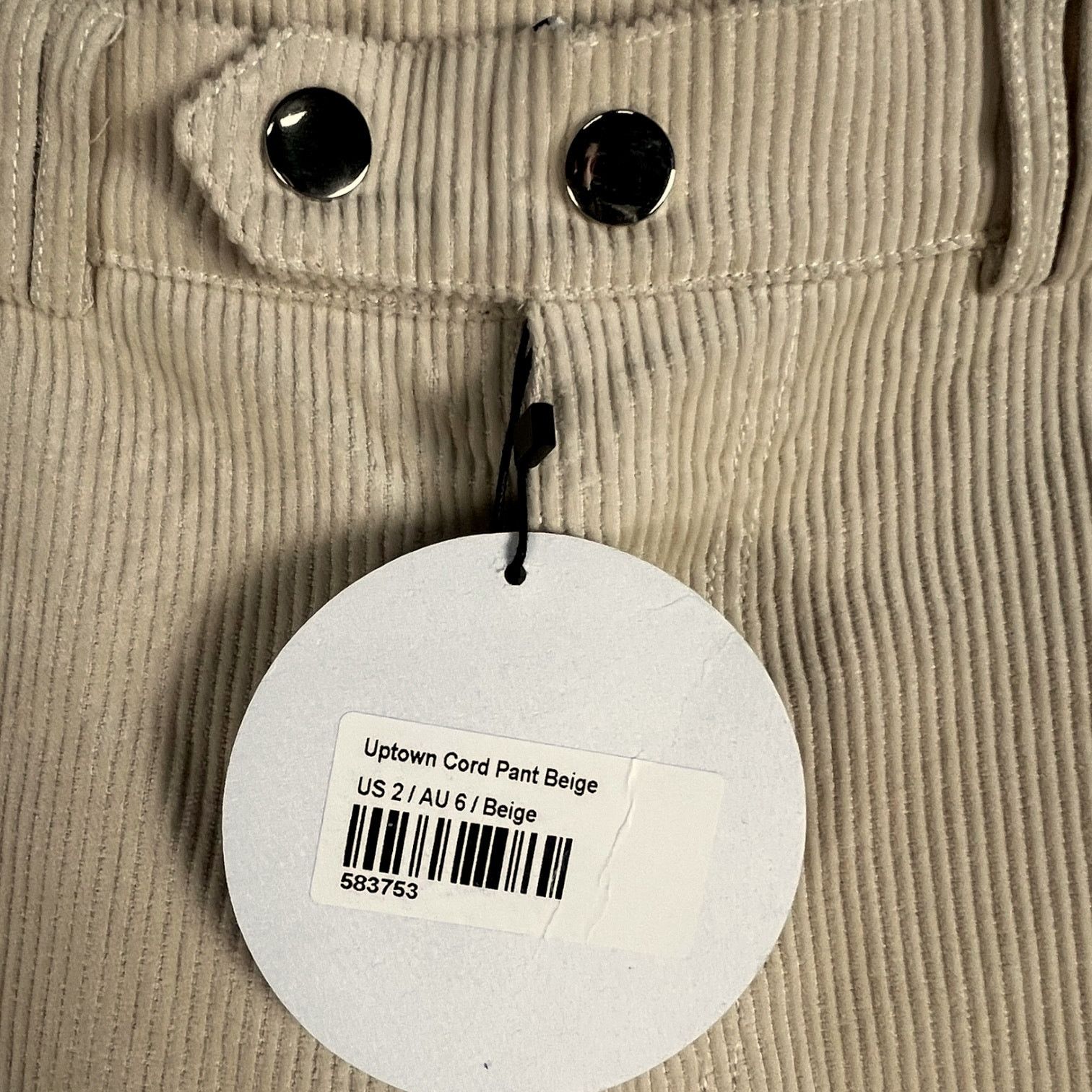 PRINCESS POLLY NWT Women's Princess Polly High Rise Wide Corduroy Pants - 2 Size 26" / US 2 / IT 38 - 4 Thumbnail