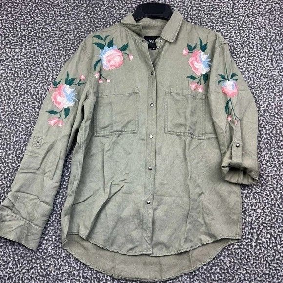 Rails Rails Button Up Shirt Floral Embroidered Long Sleeve XS Size XS / US 0-2 / IT 36-38 - 1 Thumbnail