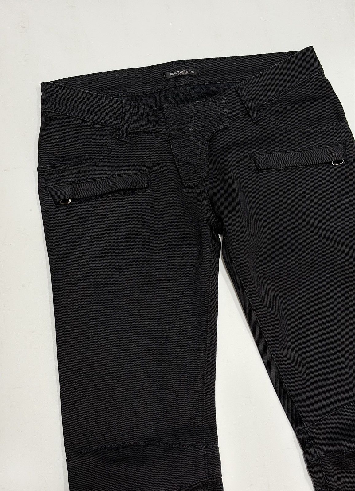 Balmain BALMAIN Decarnin FW 2009 Waxed Biker Black Denim Jeans Zip Size US 28 / EU 44 - 7 Thumbnail