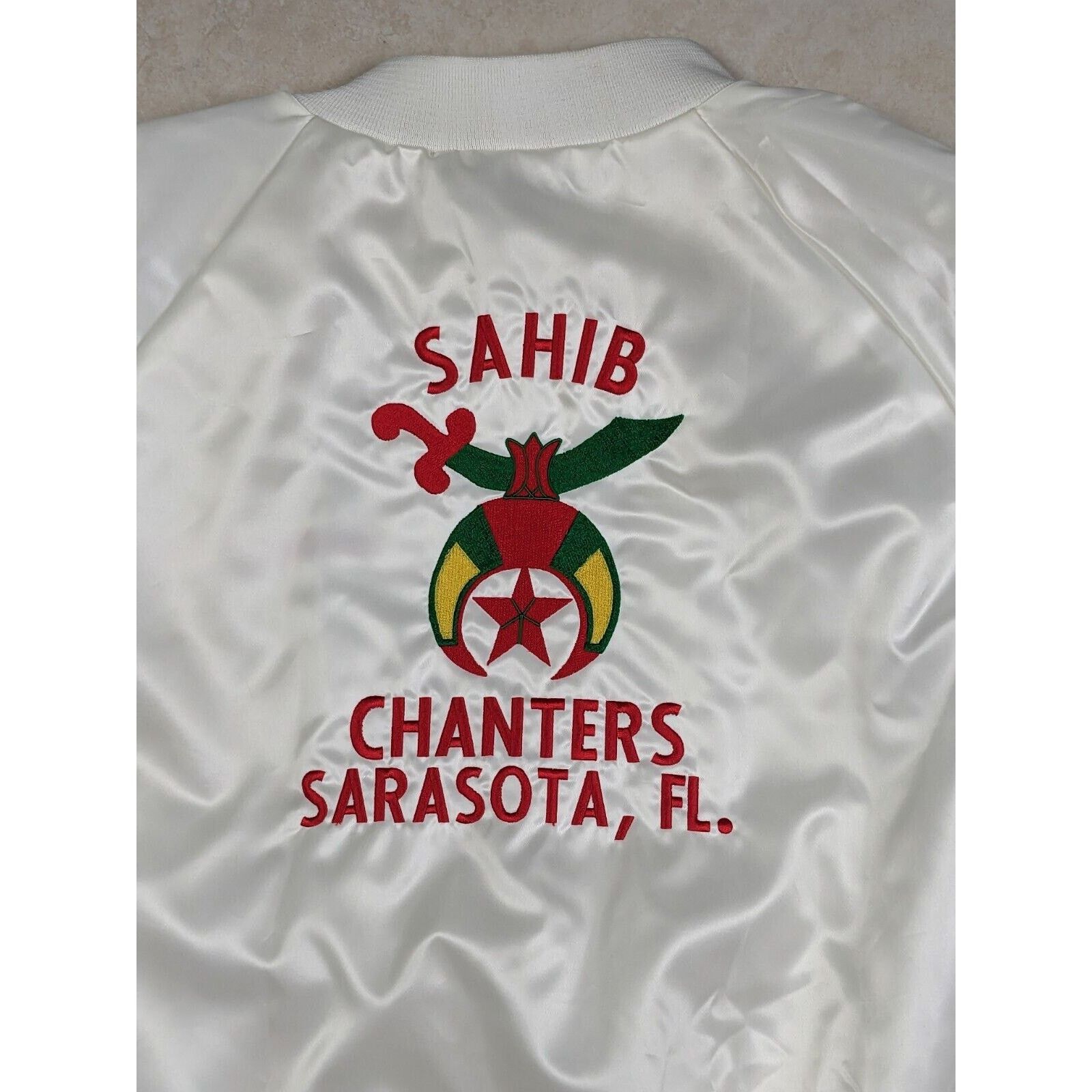Other Vtg Satin Shriners Jacket Sahib Chanters Sarasota Fl 3XL Size US XXL / EU 58 / 5 - 2 Thumbnail