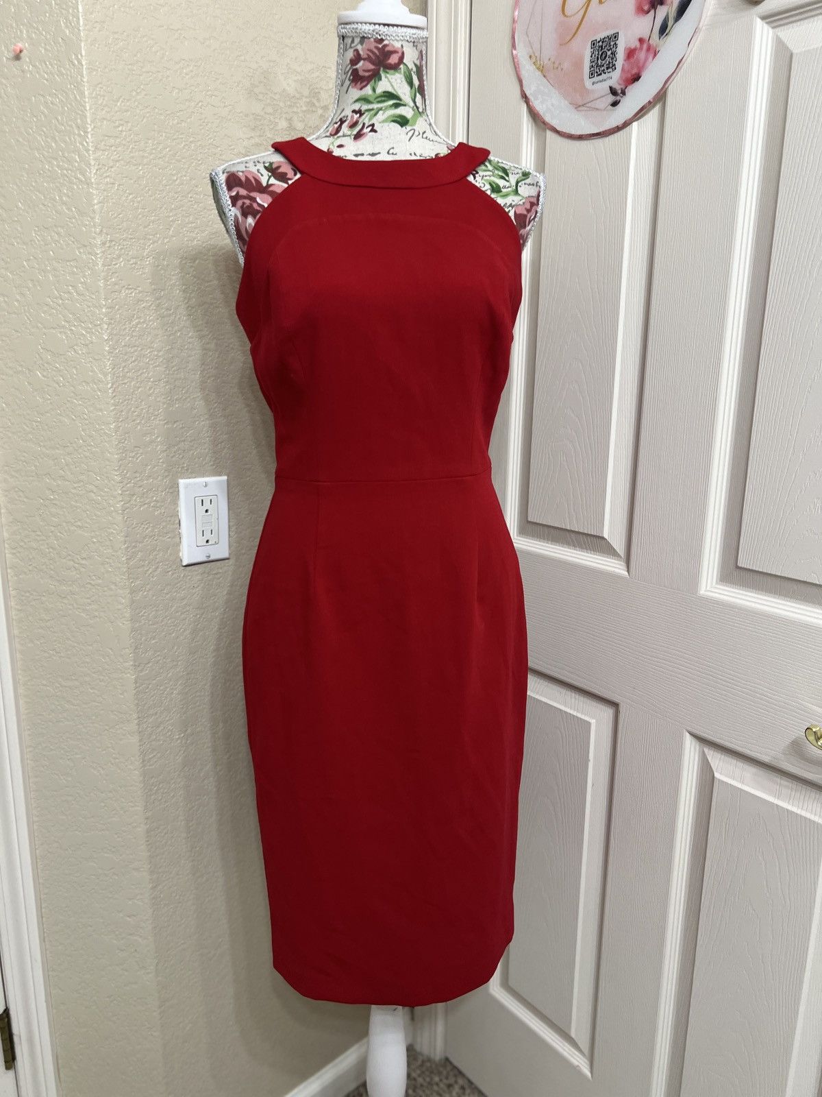 Black Halo Black Halo Red Midi Dress size 6 new Size M / US 6-8 / IT 42-44 - 2 Thumbnail