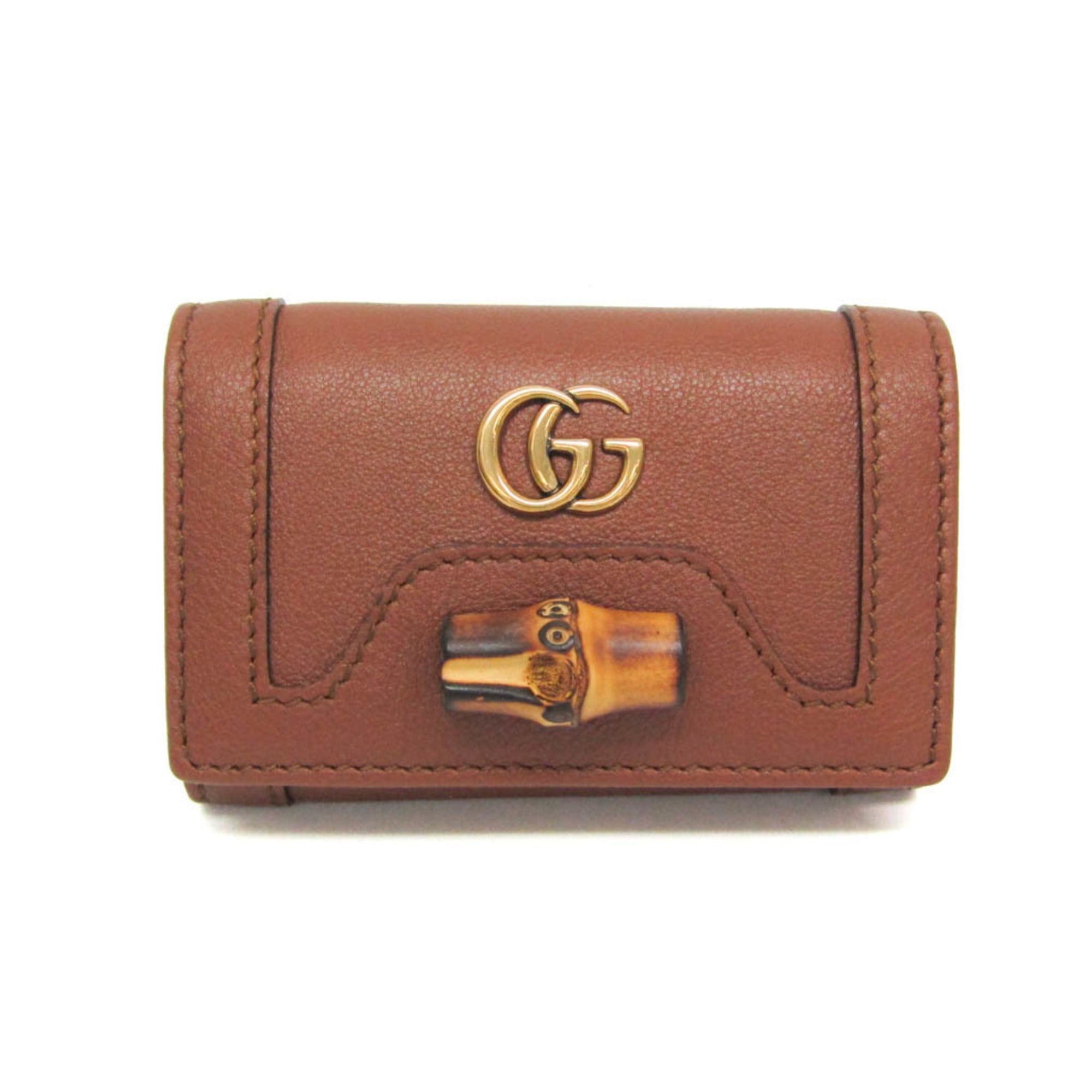 Gucci Gucci Bamboo Diana 658636 Women's Leather Key Case Brown Size ONE SIZE - 1 Thumbnail