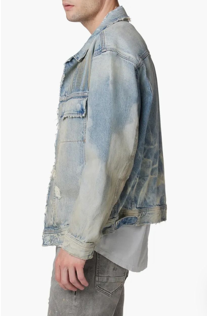 Hudson Hudson Jeans Boxy Ripped Denim Trucker Jacket Distressed Size US XXL / EU 58 / 5 - 4 Thumbnail