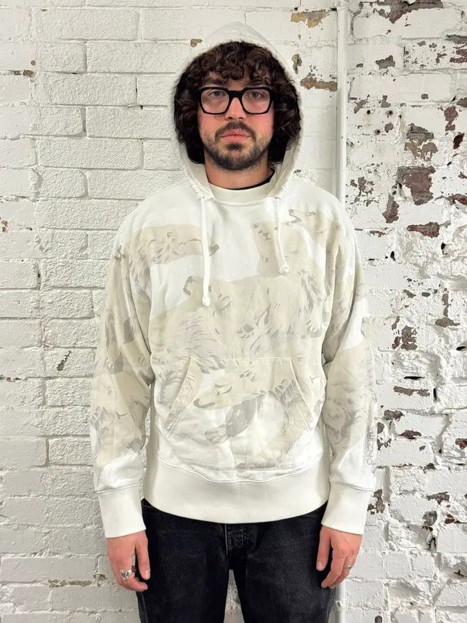 Kenzo FW2013 Kenzo Cream Cotton Polar Bear Hoodie Size US M / EU 48-50 / 2 - 2 Thumbnail