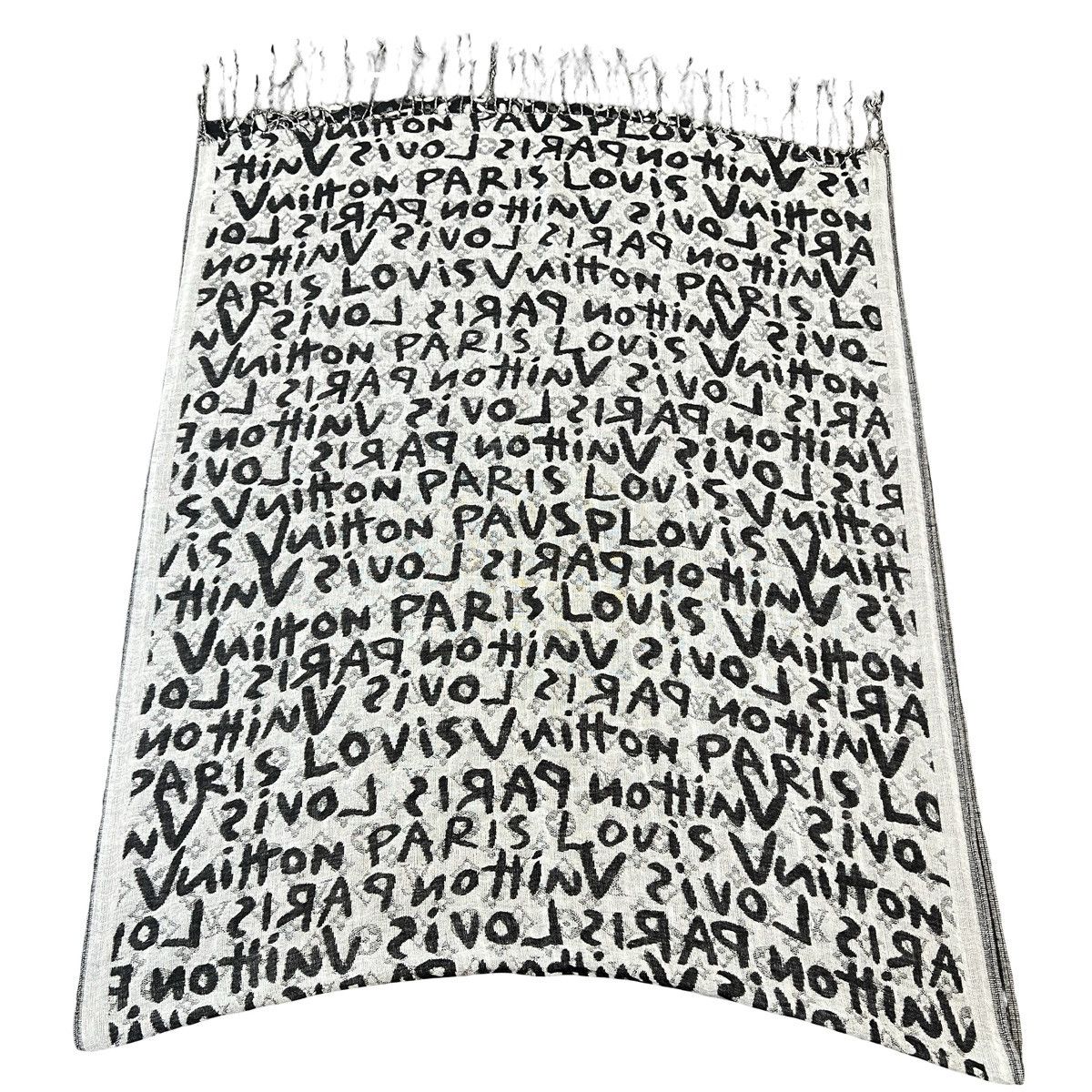 Louis Vuitton × Stephen Sprouse LOUIS VUITTON 01SS Stephen Sprouse Graffiti Reversible Scarf Size ONE SIZE - 4 Thumbnail