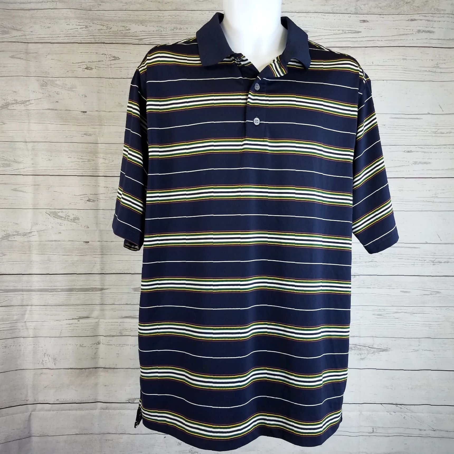 Footjoy FootJoy Polo Mens Short Sleeve Striped Blue White XL Large Size L Blue Poloshirt Men Shirt Size US L / EU 52-54 / 3 - 2 Thumbnail