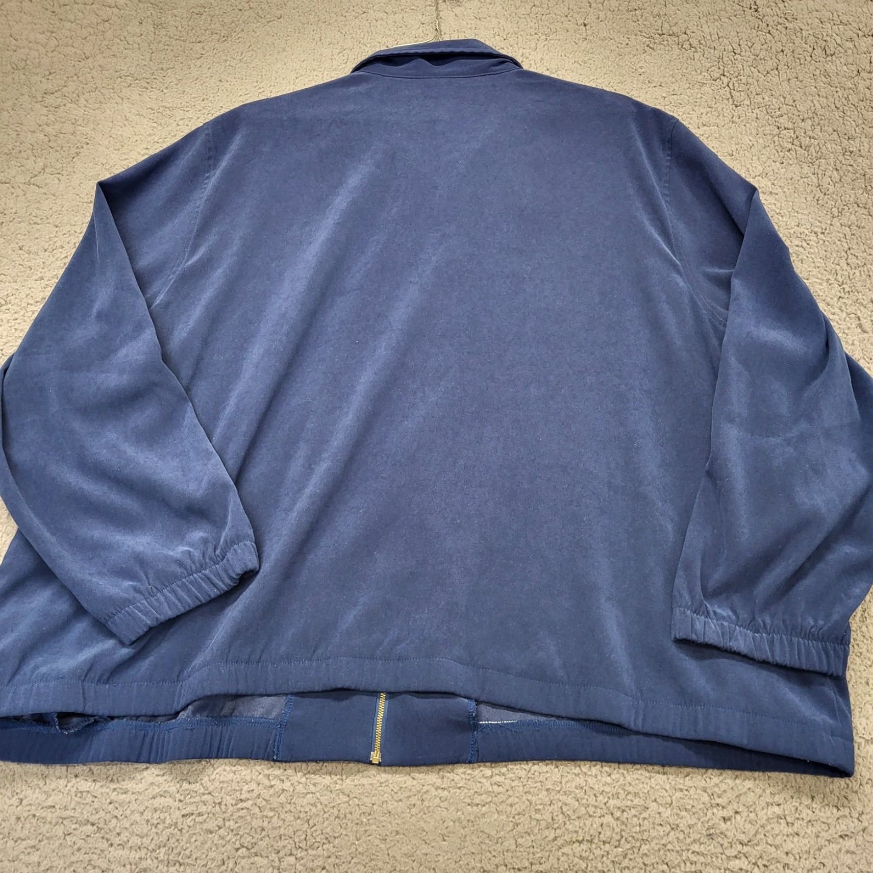Vintage Alfred Dunner Full Zip Jacket Women's 3XL Blue Laser Cut Beads Jacket Womens 3XL Blue Beaded Zipper Casual Travel 90s City Classic Designer Womens Size XXL / US 16-18 / IT 52-54 - 2 Thumbnail