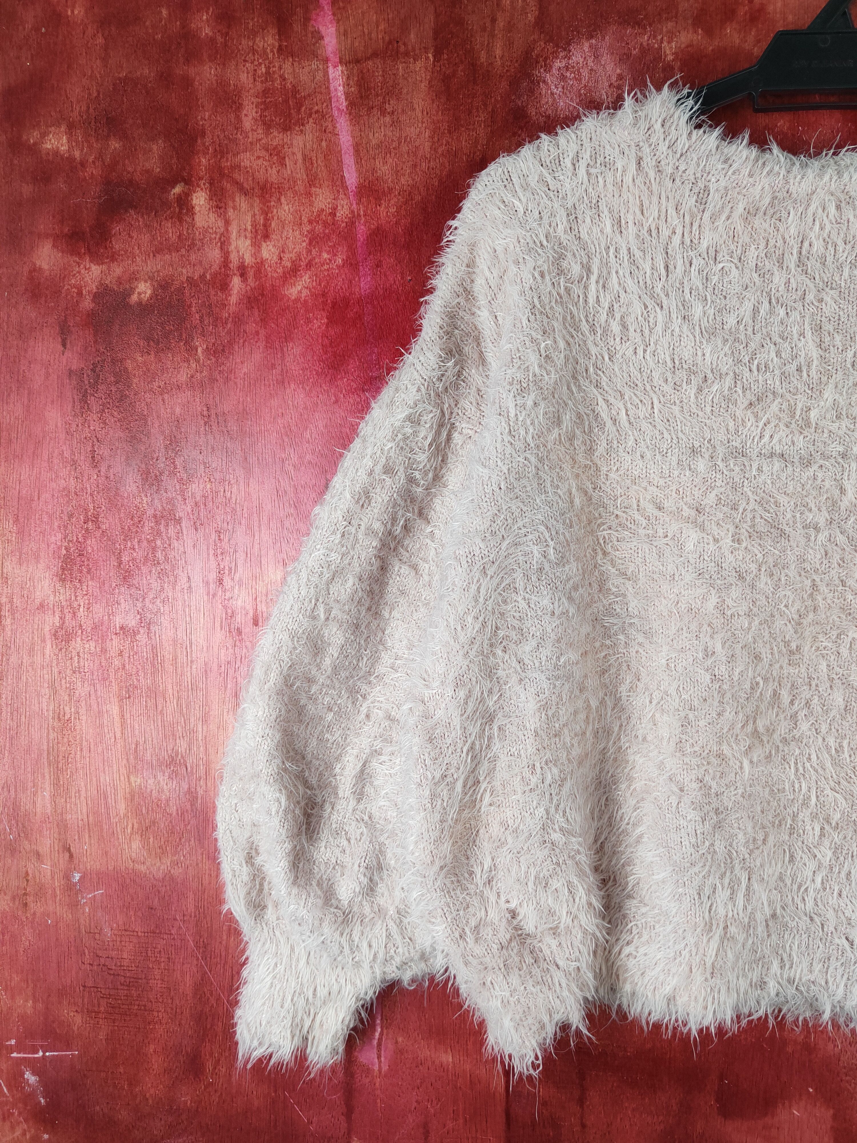 GU × Japanese Brand GU Pink Shag Shaggy Fur Mohair Knitwear #S2190 Size L / US 10 / IT 46 - 8 Thumbnail