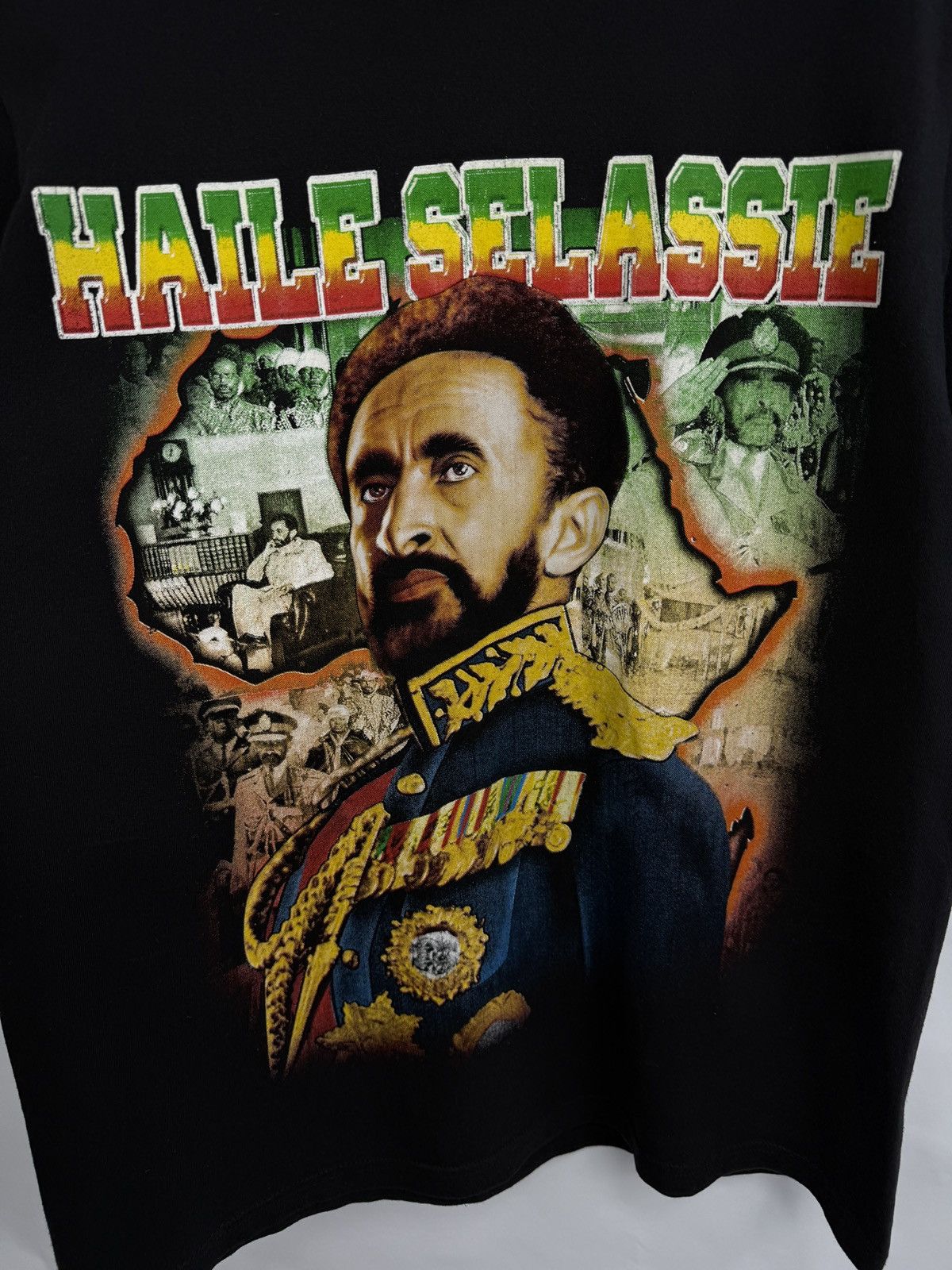 Bob Marley 🇪🇹 Vintage 90s Haile Selassie RasTafari Emperor Ethiopia King Size US M / EU 48-50 / 2 - 4 Thumbnail