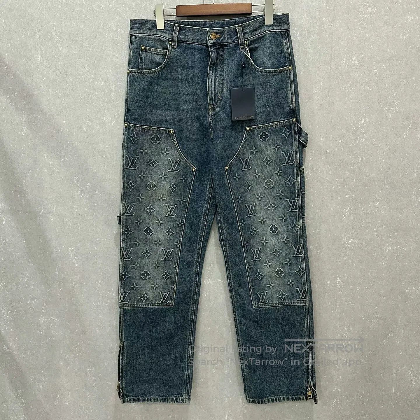 Louis Vuitton louis vuitton denim pants with monogram print. Size US 31 - 1 Thumbnail