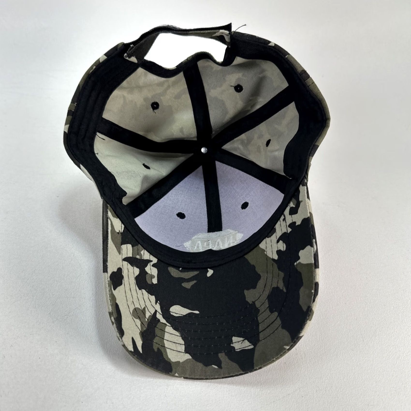 Logo 7 NAPA Hat Cap Camo Embroidered White Logo Black Front Strap Back Baseball Cap Men Adjustable Twill Camouflage Size ONE SIZE - 6 Thumbnail
