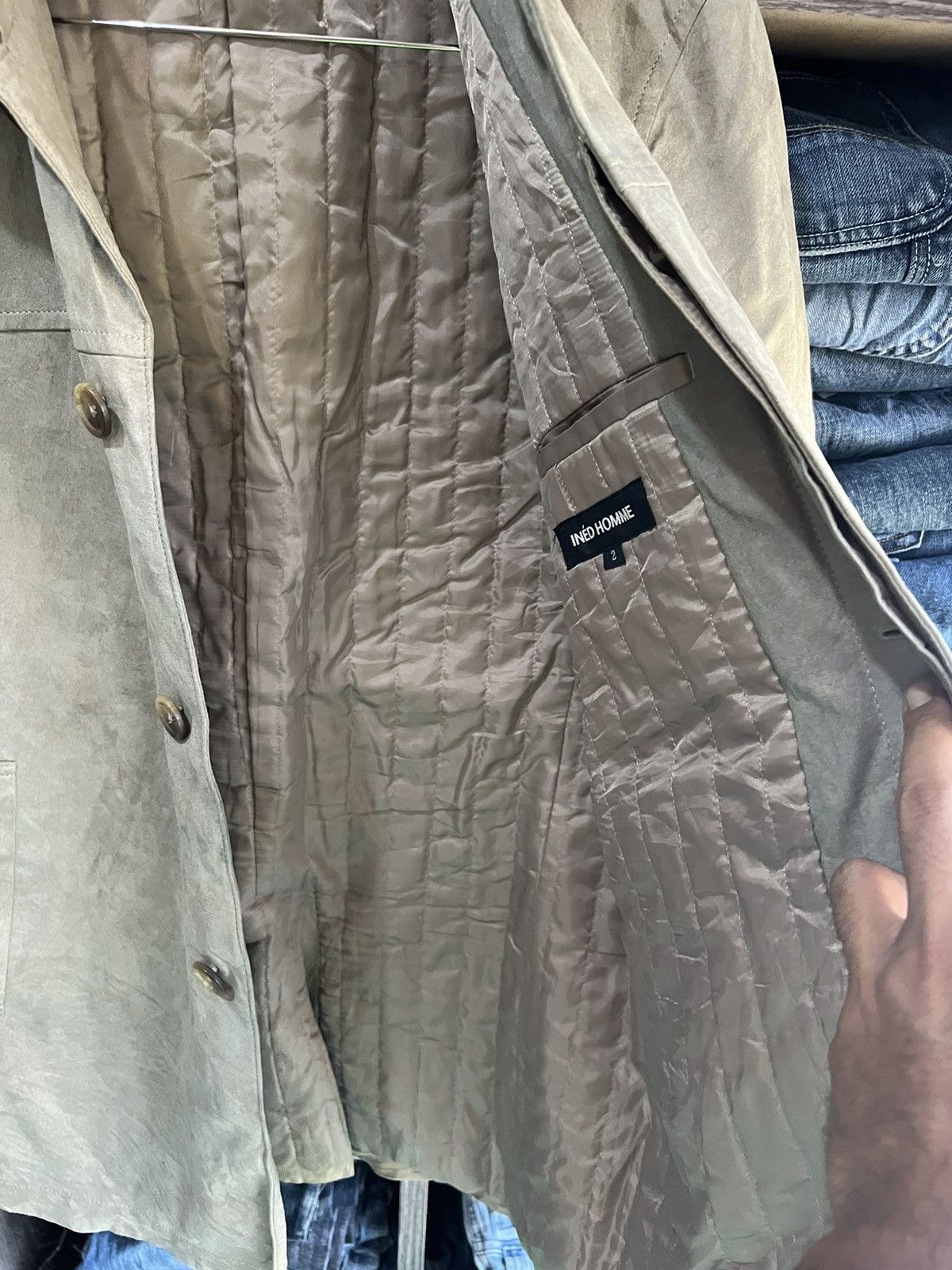 Yohji Yamamoto 🔥Vintage Ined Homme Yohji Yamamoto Suede Jacket Size US S / EU 44-46 / 1 - 15 Thumbnail
